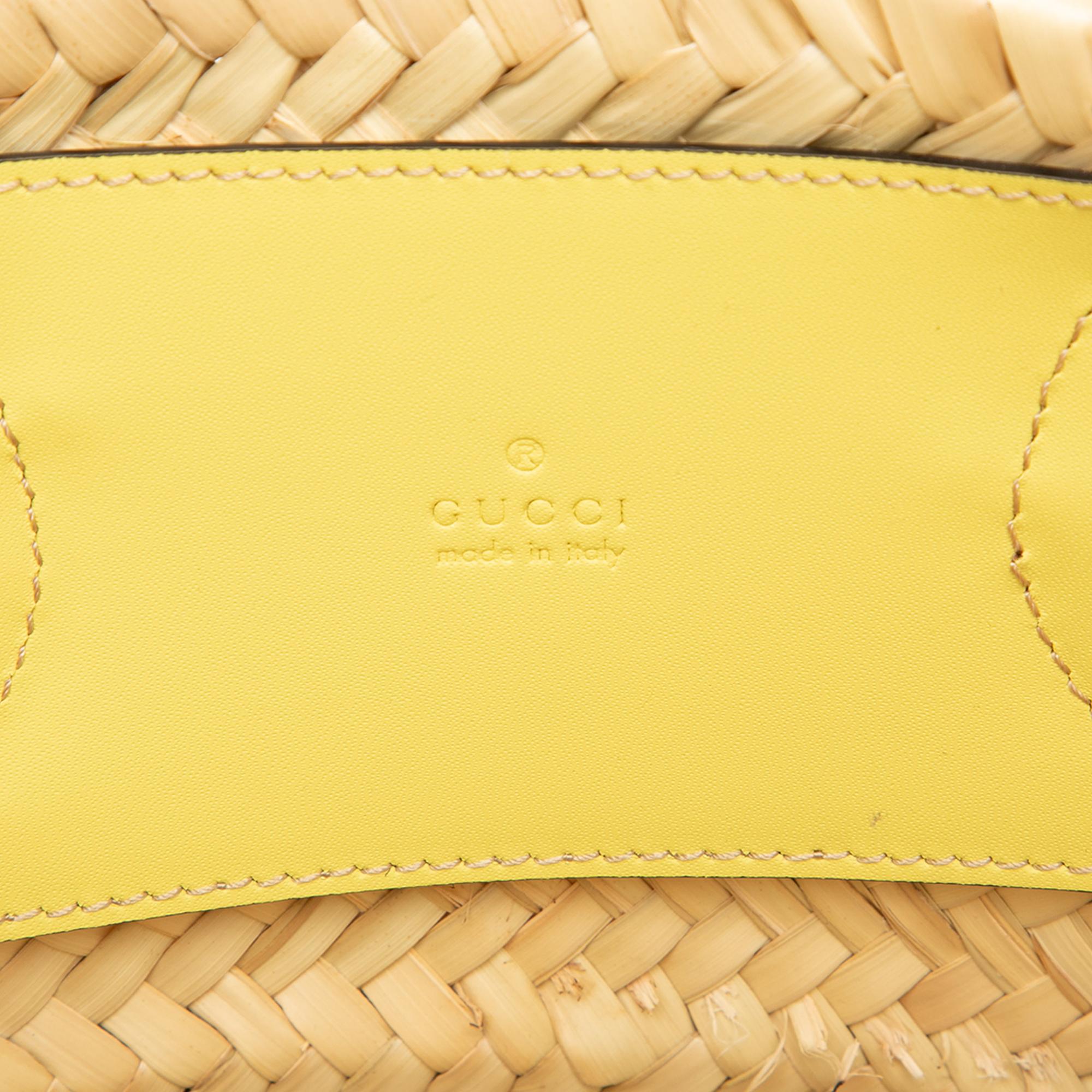 Gucci Straw Logo Tote
