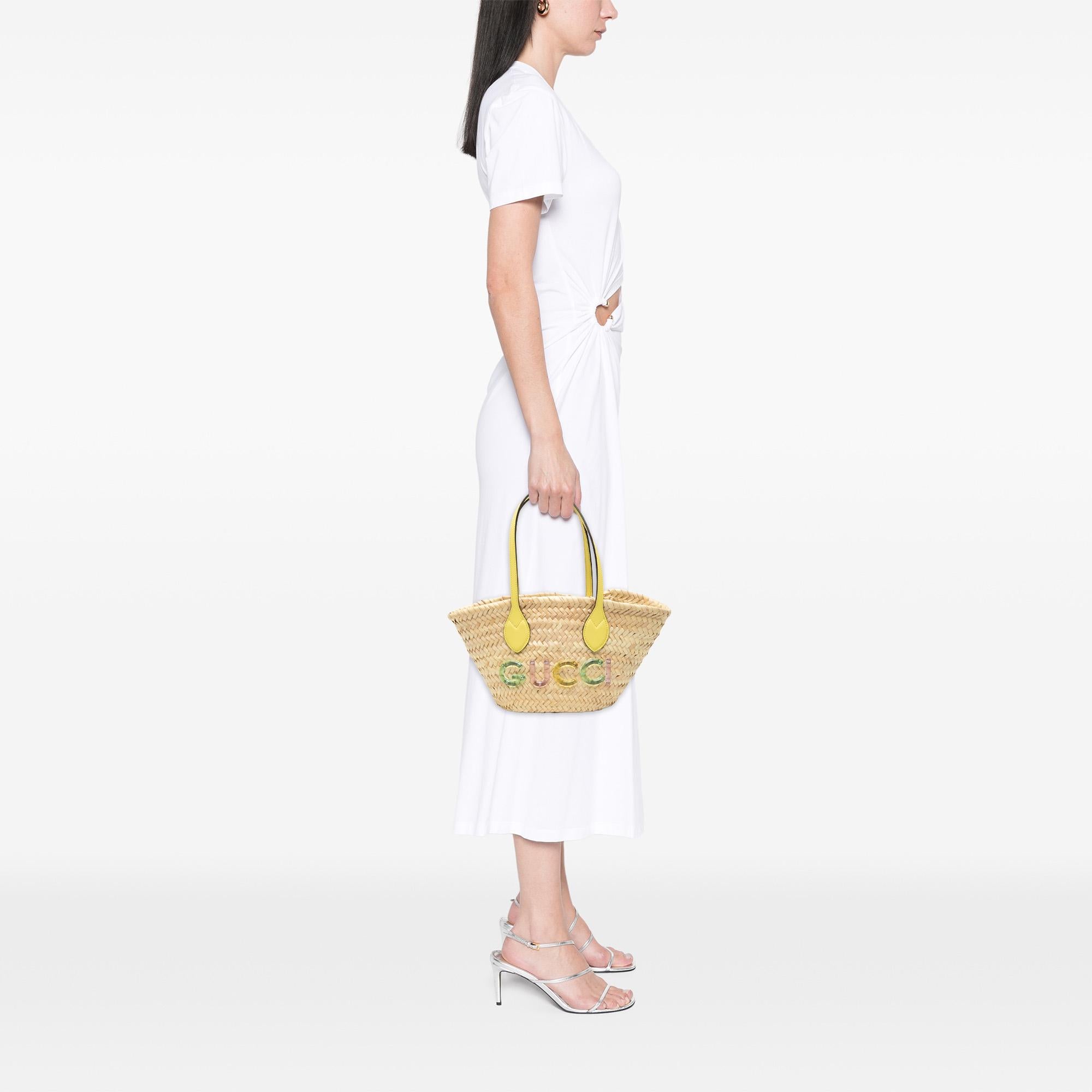 Gucci Straw Logo Tote