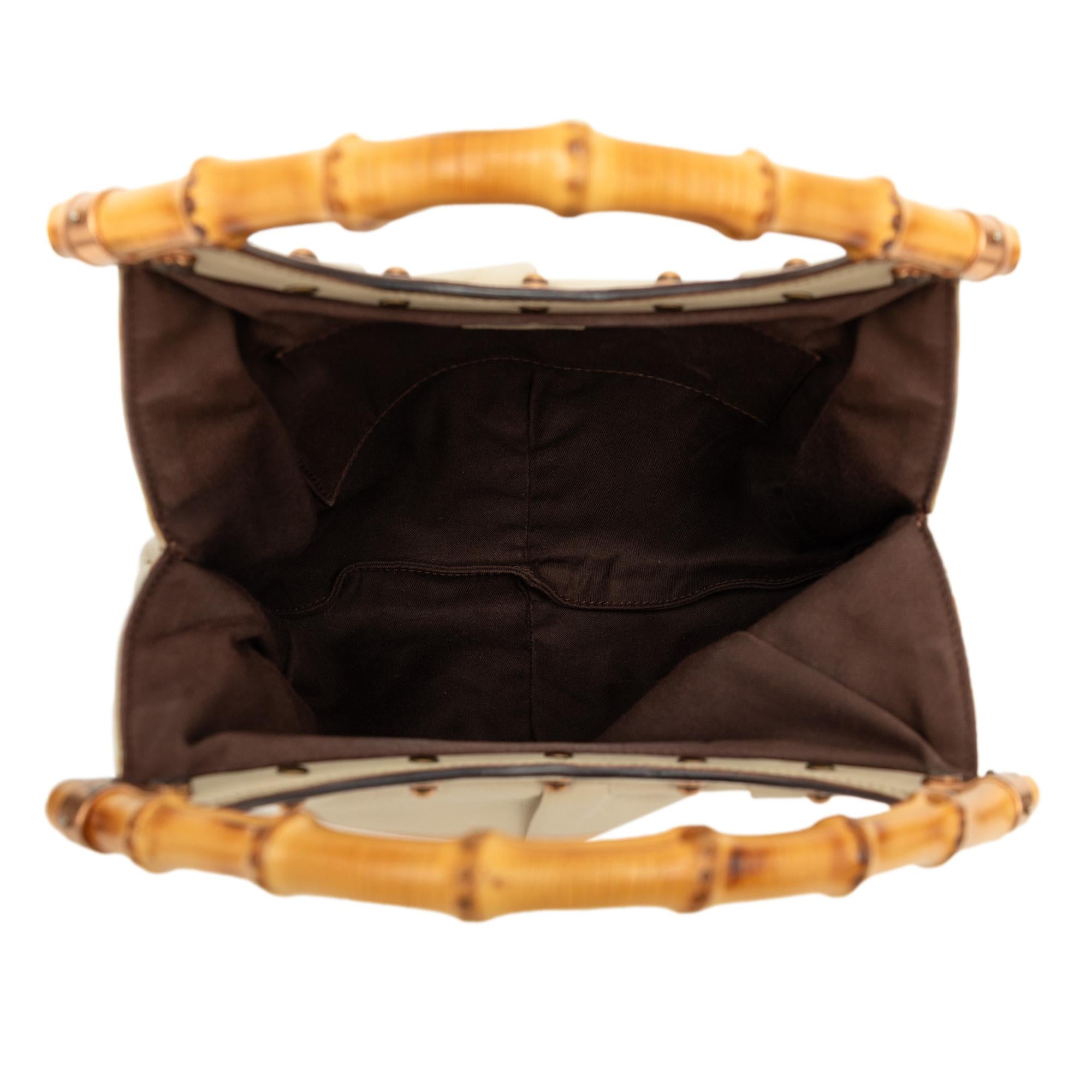Gucci Studded Calfskin Bamboo Hobo