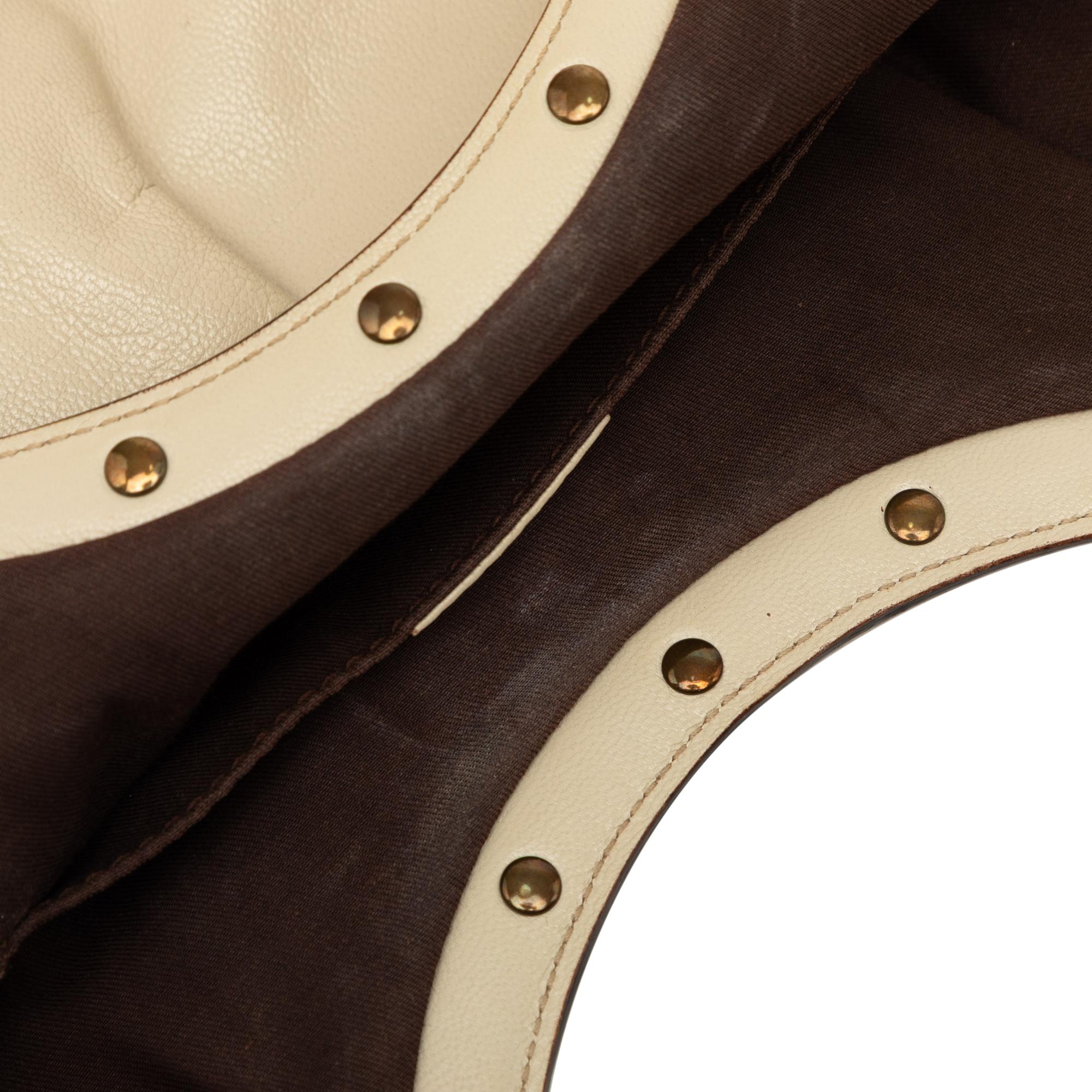 Gucci Studded Calfskin Bamboo Hobo