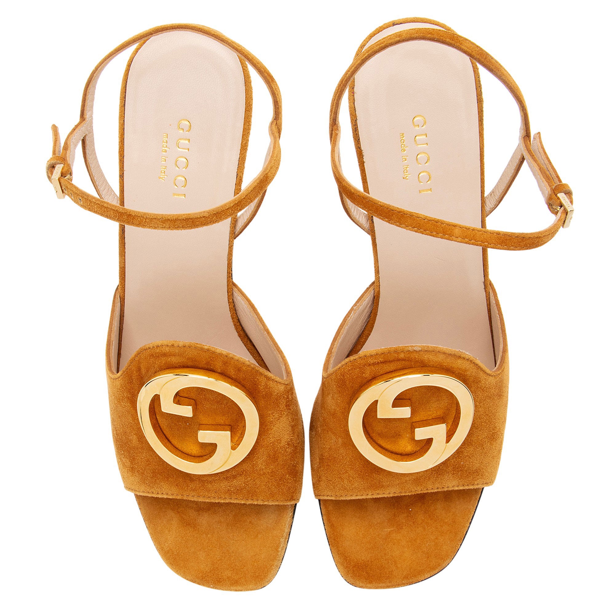 Gucci Suede Blondie Sandals - Size 7 / 37
