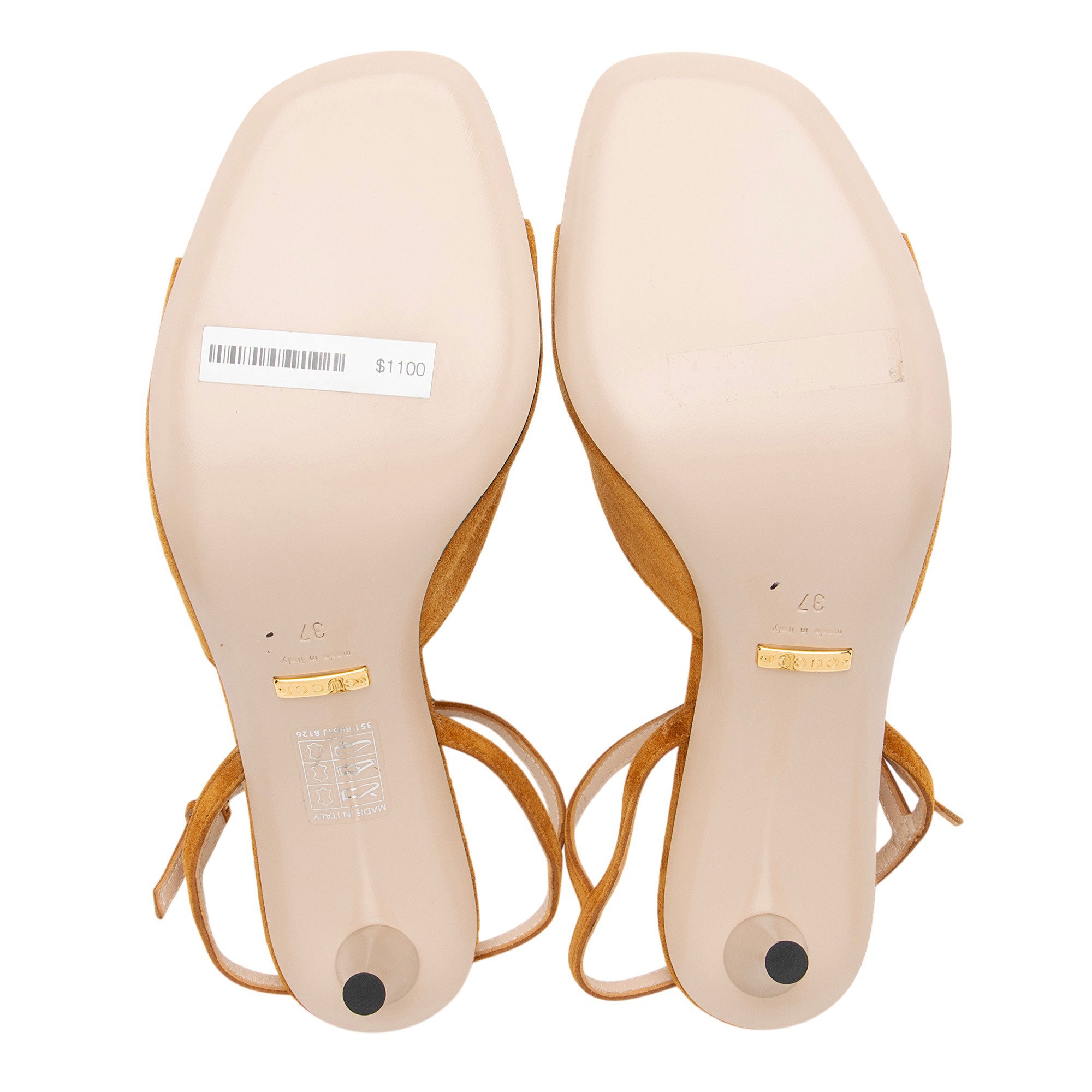 Gucci Suede Blondie Sandals - Size 7 / 37