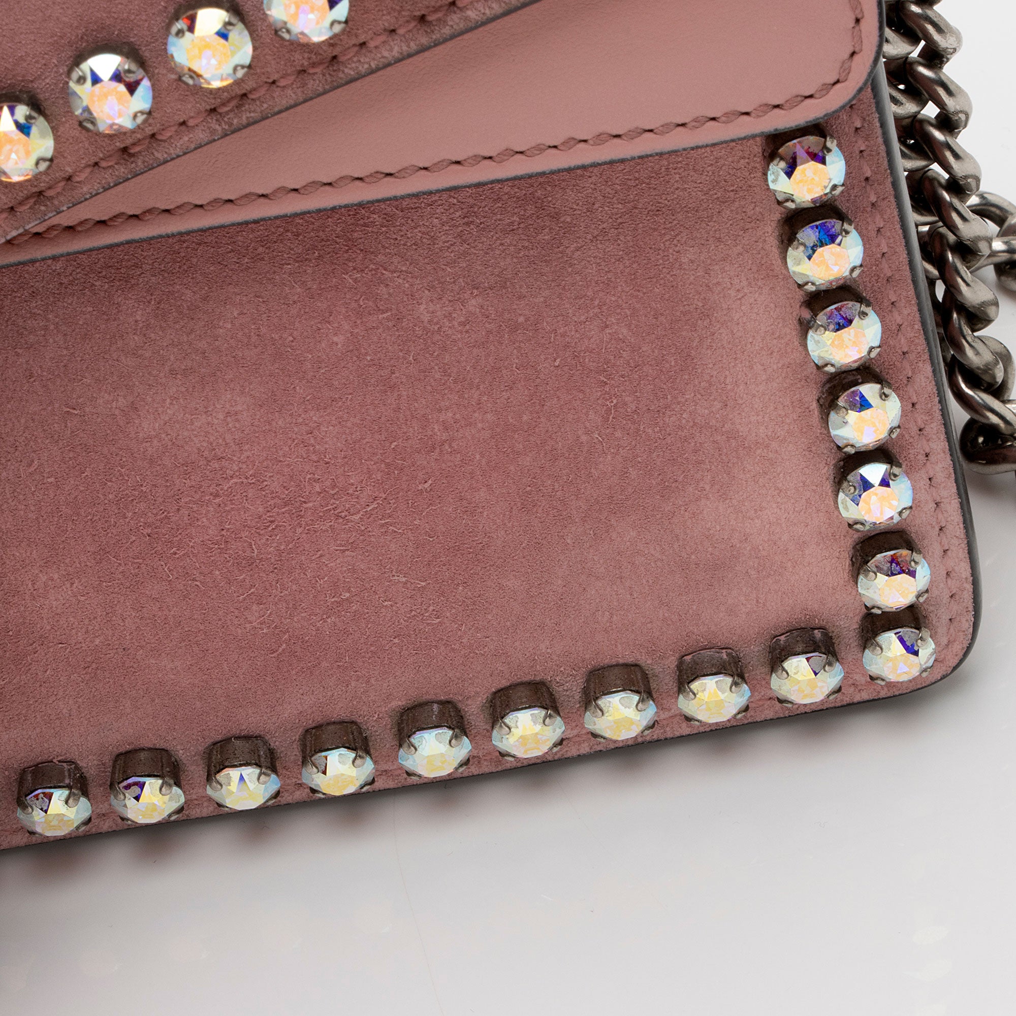 Gucci Suede Crystal Dionysus Medium Shoulder Bag