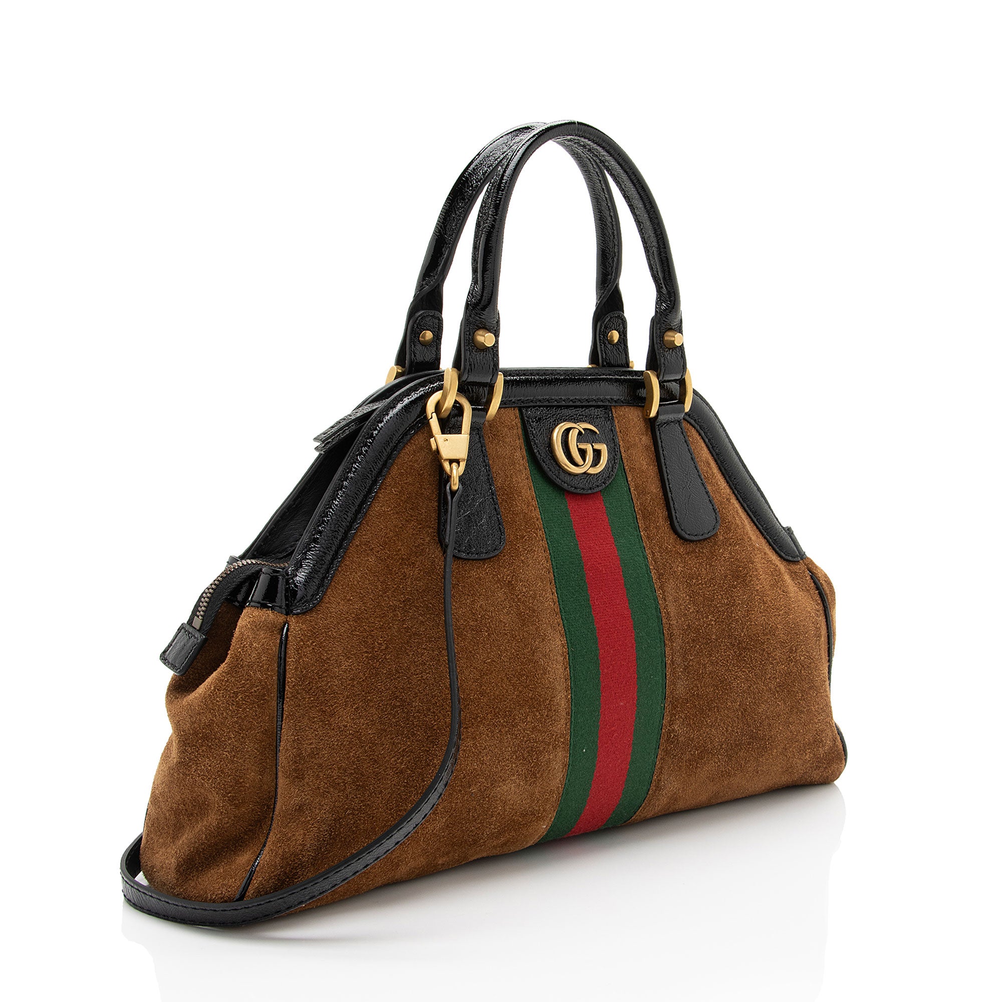 Gucci Suede Ophidia Rebelle Medium Satchel (SHF-ya0JMa)