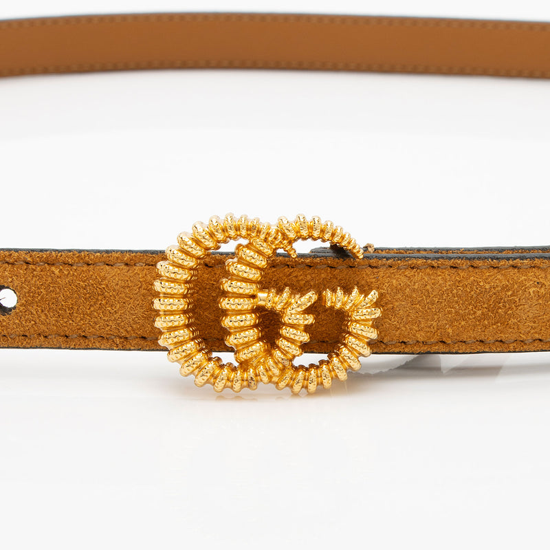 Gucci Suede Torchon GG Skinny Belt - Size 32 / 80 (SHF-LazQUS)