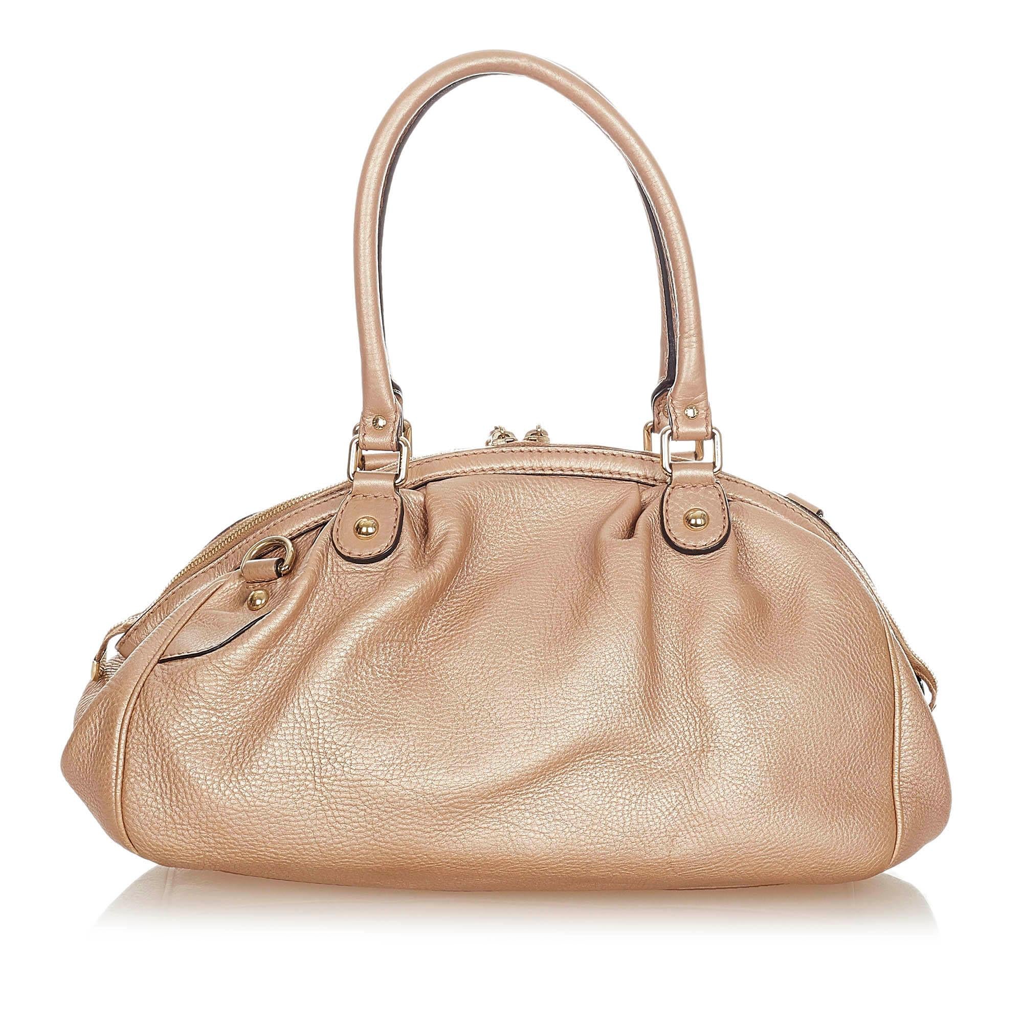 Gucci Sukey Leather Satchel (SHG-31657)