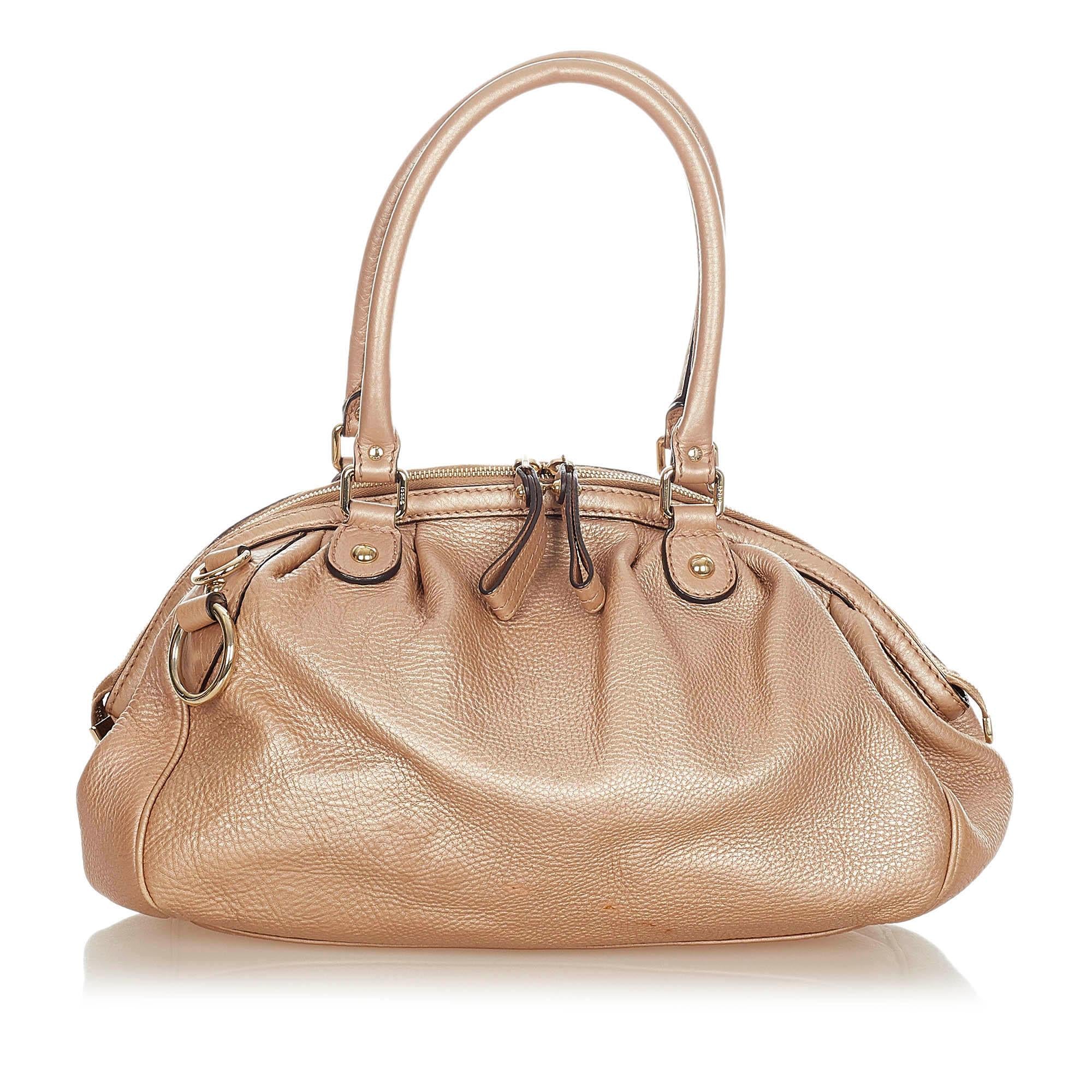 Gucci Sukey Leather Satchel (SHG-31657)