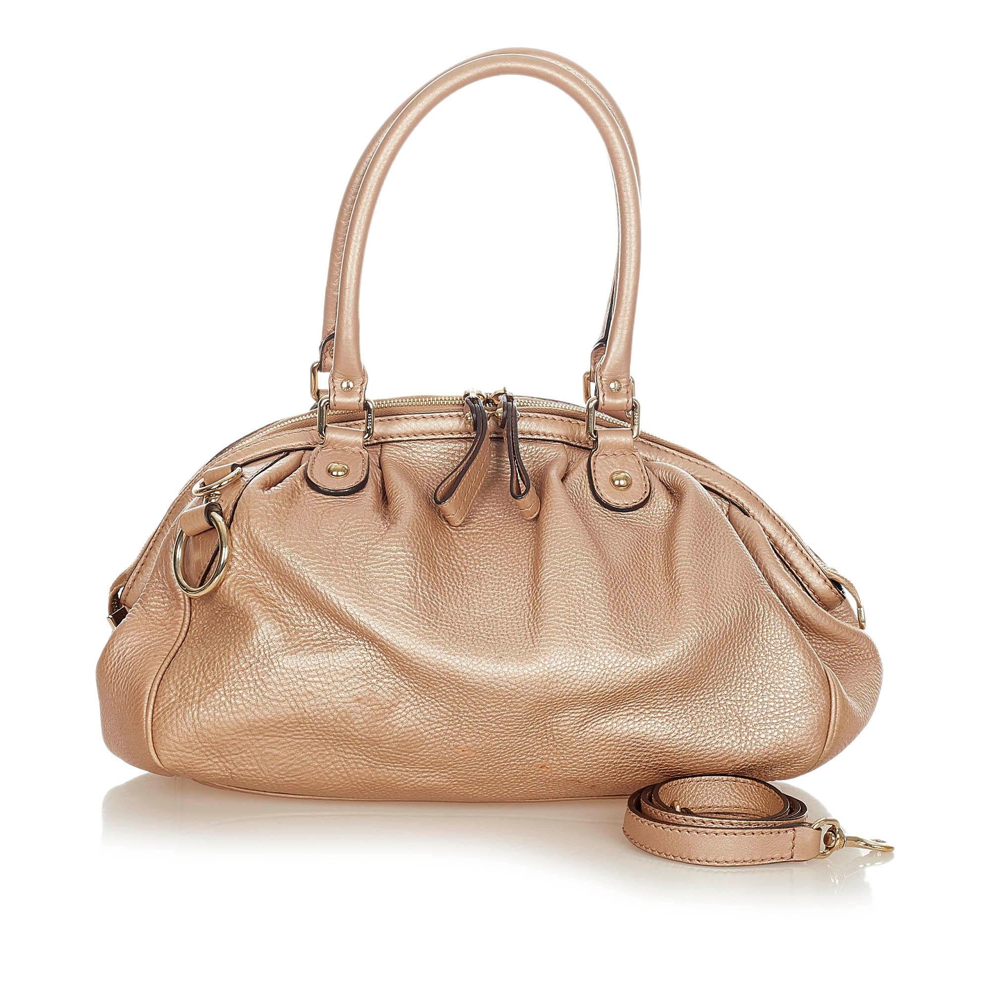 Gucci Sukey Leather Satchel (SHG-31657)