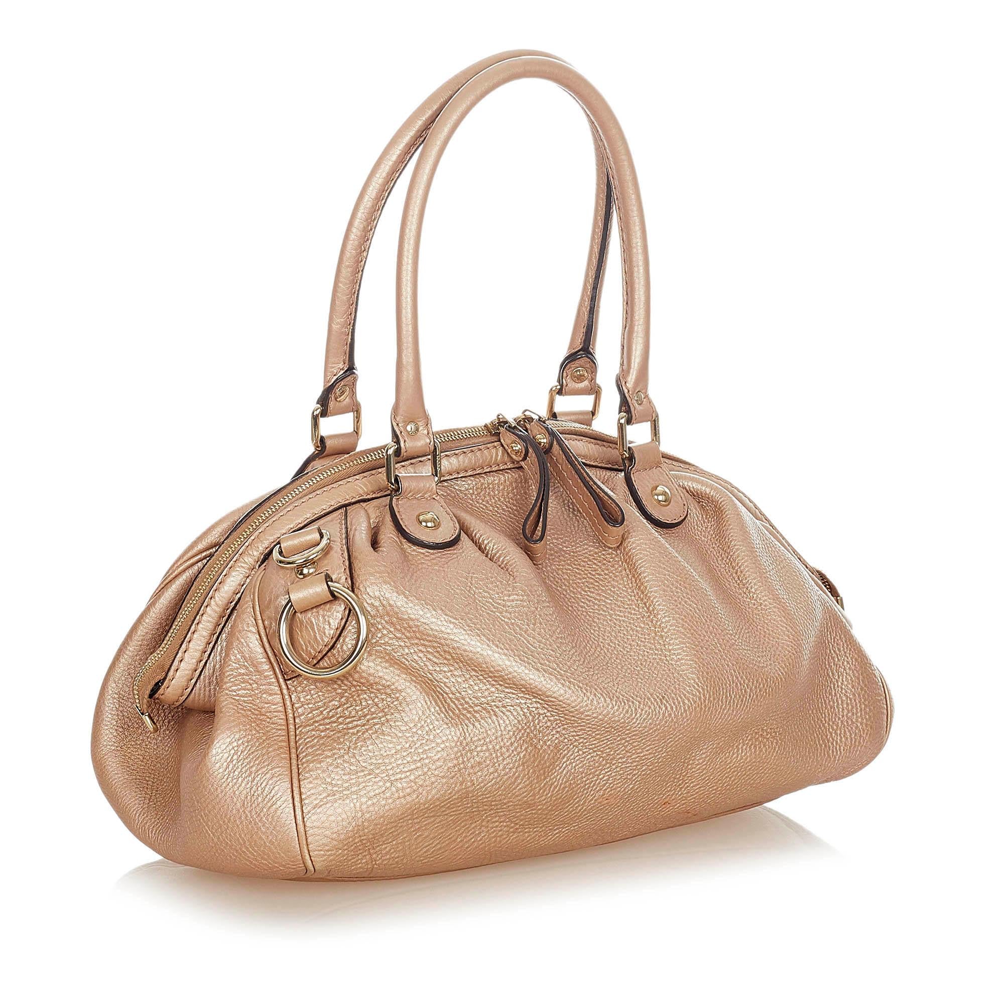 Gucci Sukey Leather Satchel (SHG-31657)