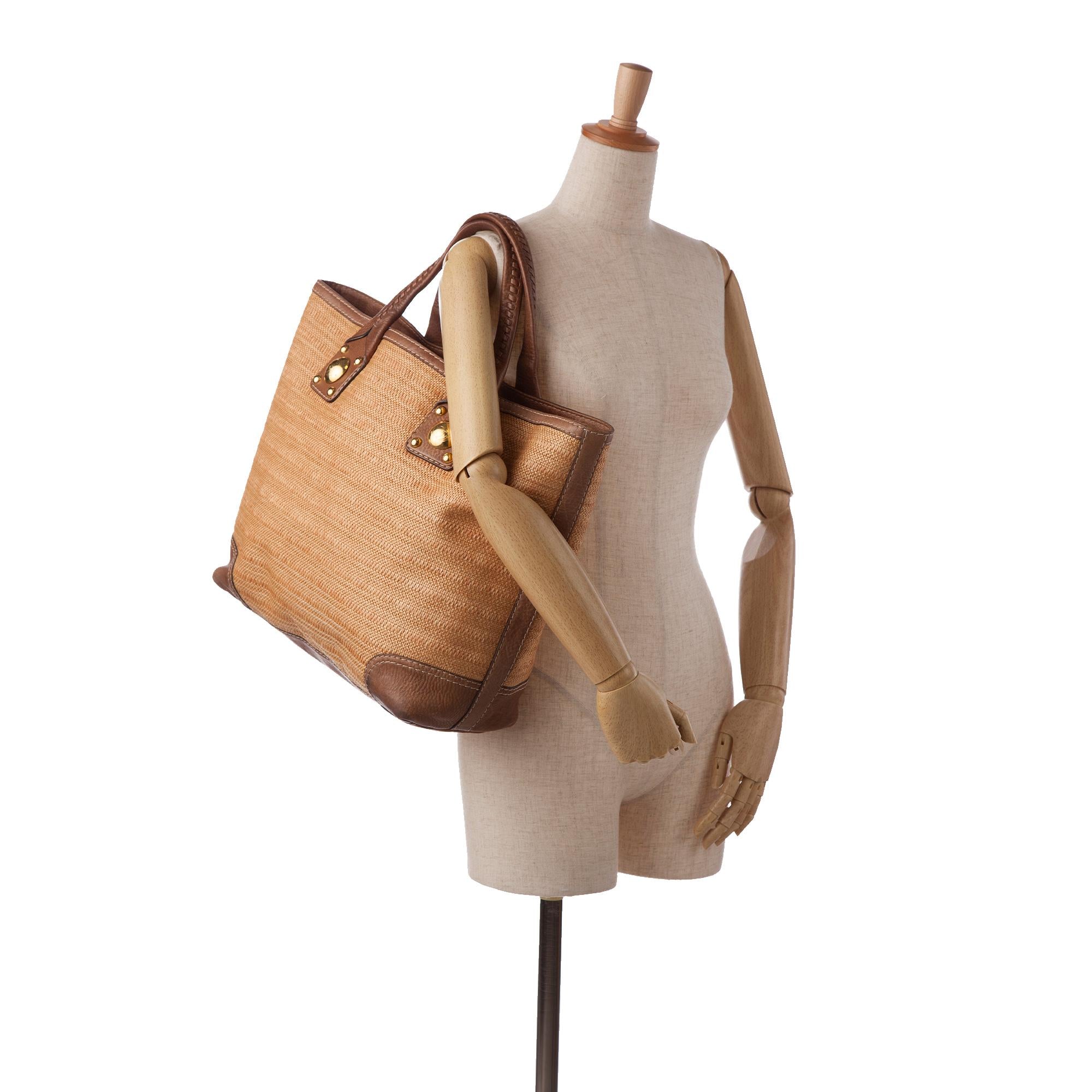 Gucci Sunset Straw Tote Bag (SHG-fPDmkH)