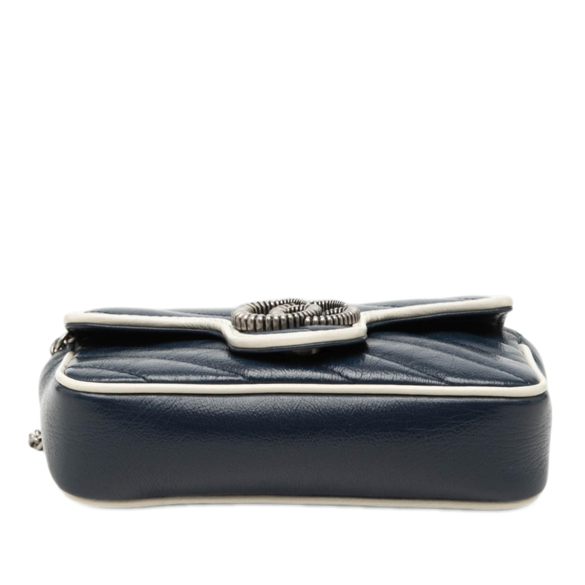 Gucci Super Mini GG Marmont Matelasse Leather Torchon Flap Crossbody