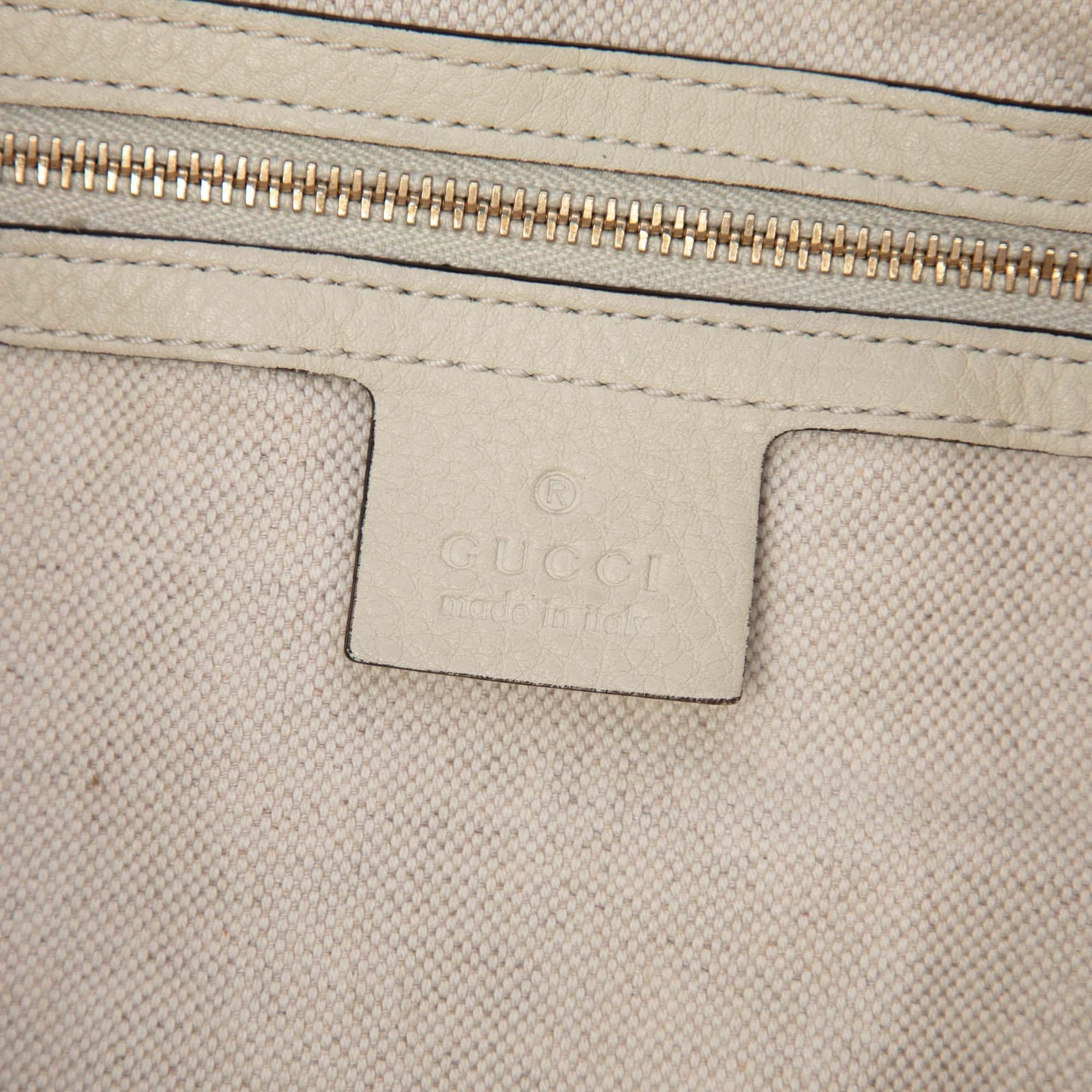 Gucci Tall Calfskin Bamboo Shopper Tote