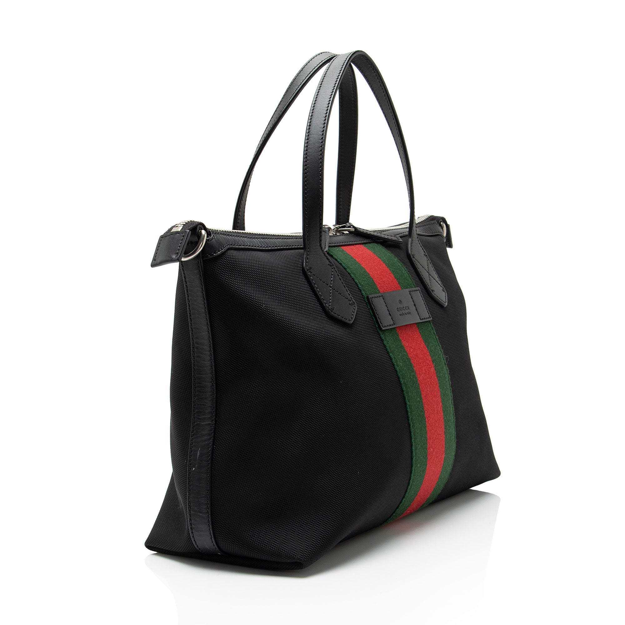 Gucci Techno Canvas Web Convertible Medium Tote