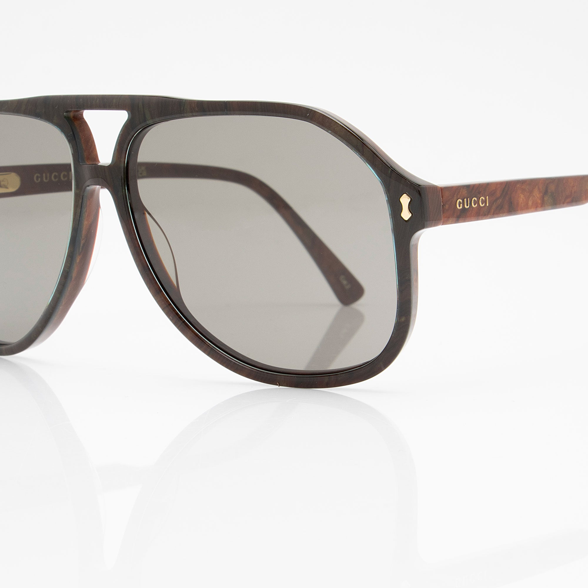 Gucci Oversize Aviator Sunglasses (SHF-rZcNxr)