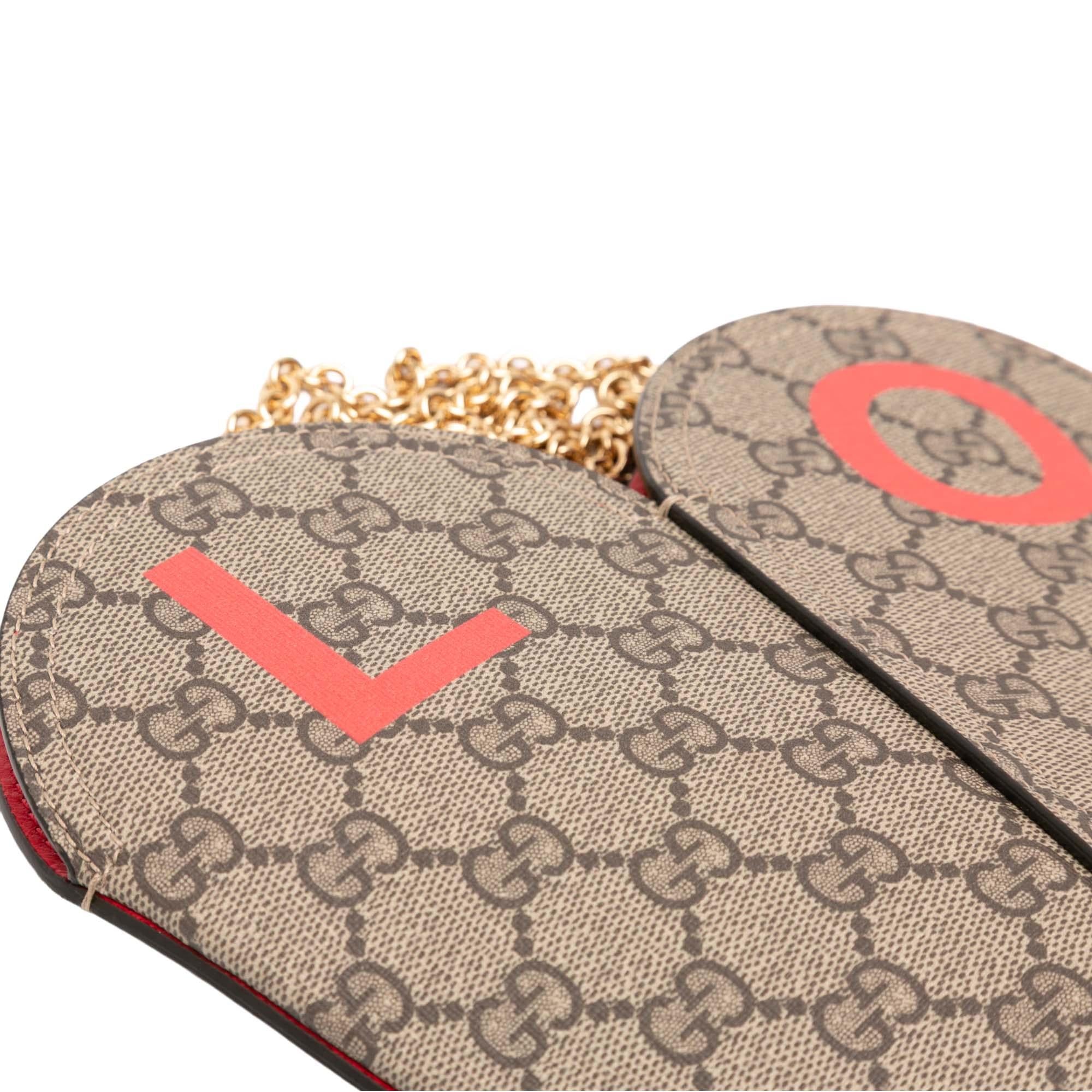 Gucci Valentines Day GG Supreme Love Heart Bag