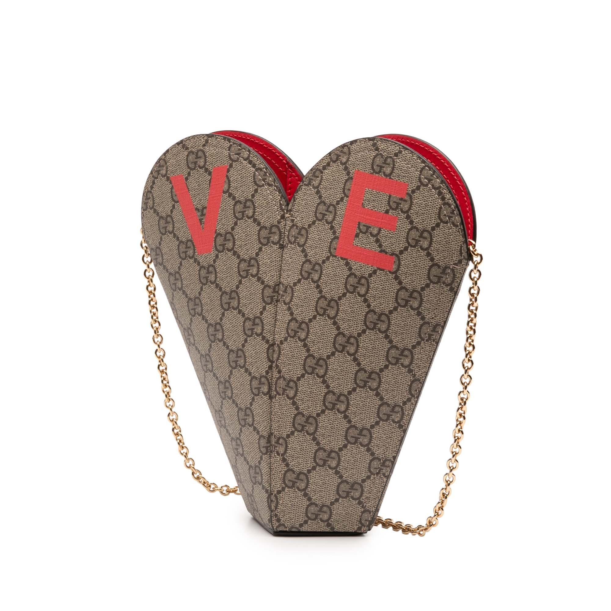Gucci Valentines Day GG Supreme Love Heart Bag