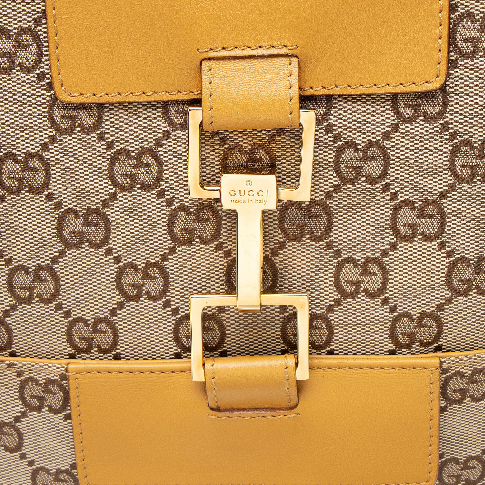 Gucci Vintage GG Canvas Bardot Pocket Messenger