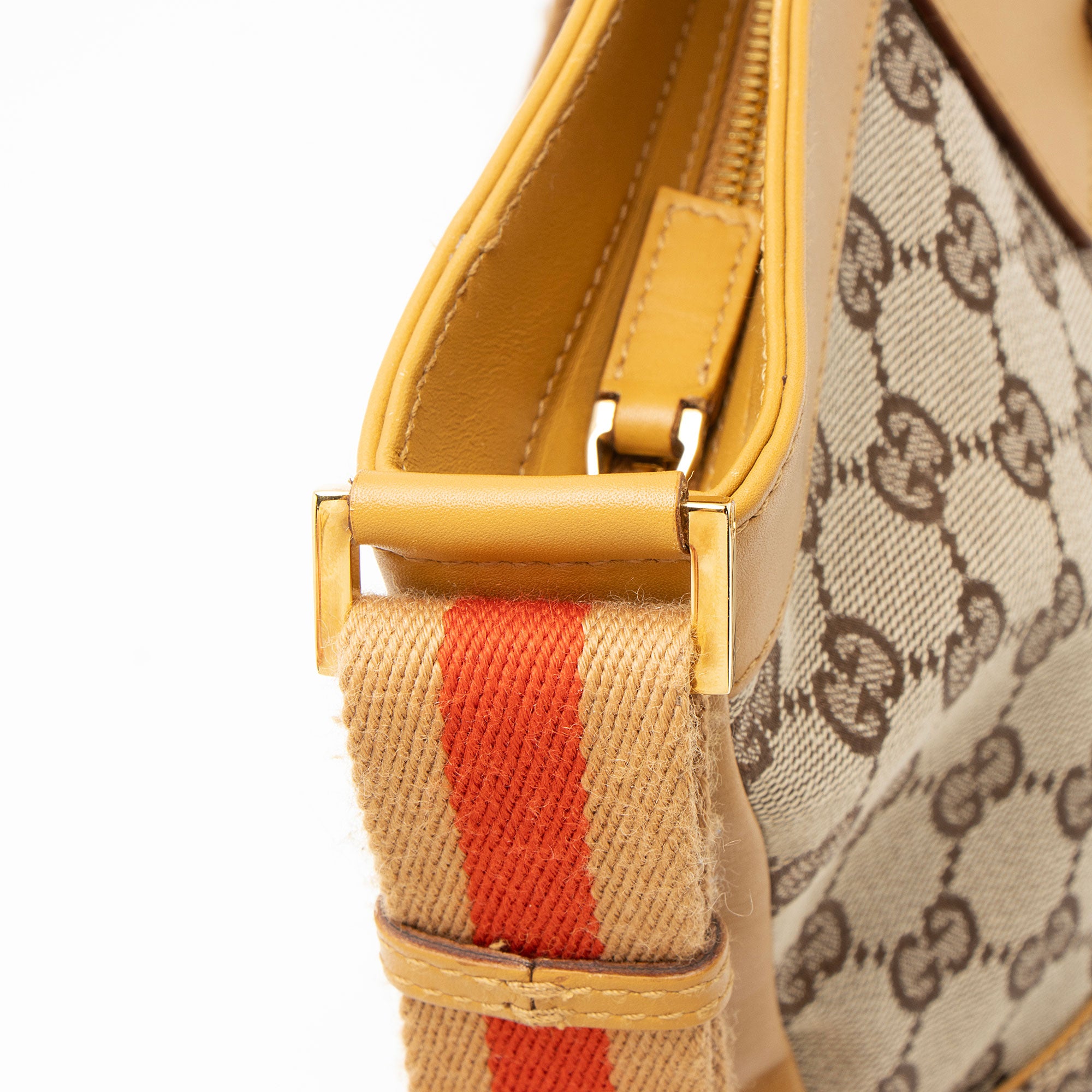Gucci Vintage GG Canvas Bardot Pocket Messenger