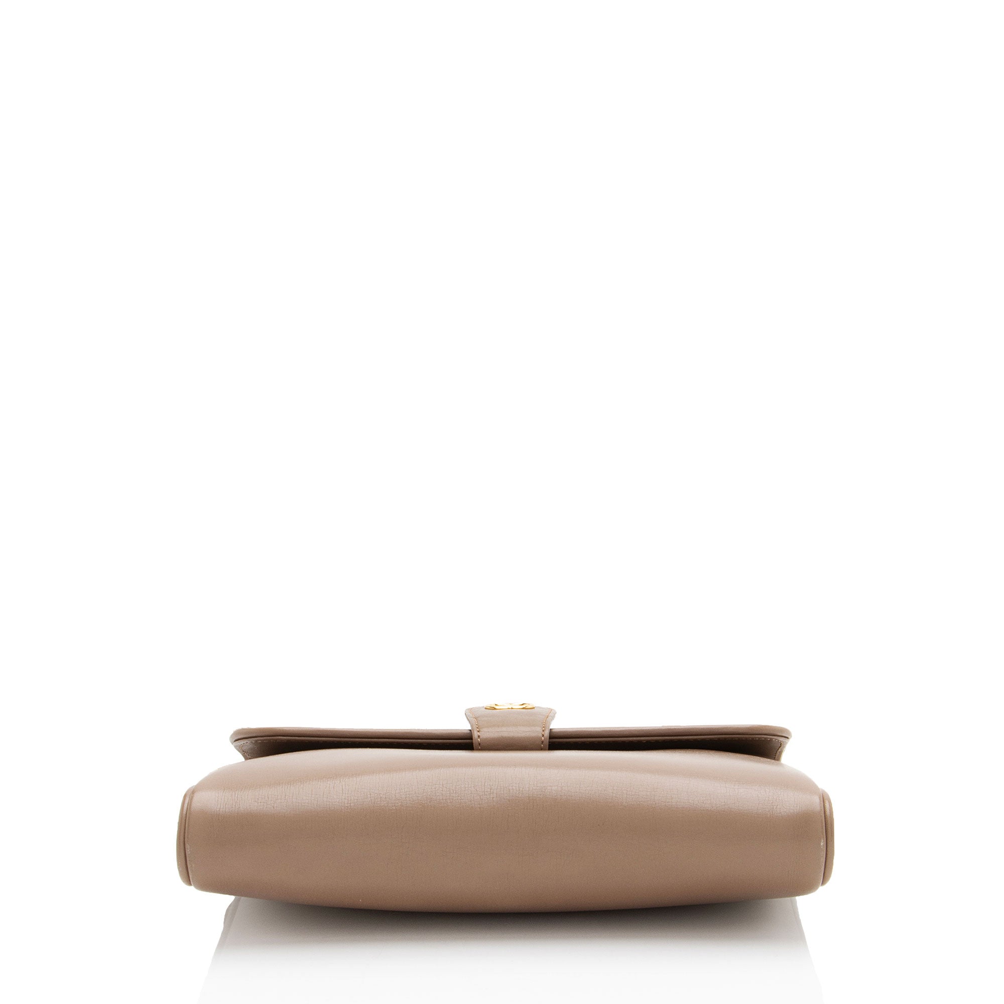 Gucci Vintage Leather Interlocking G Flap Crossbody