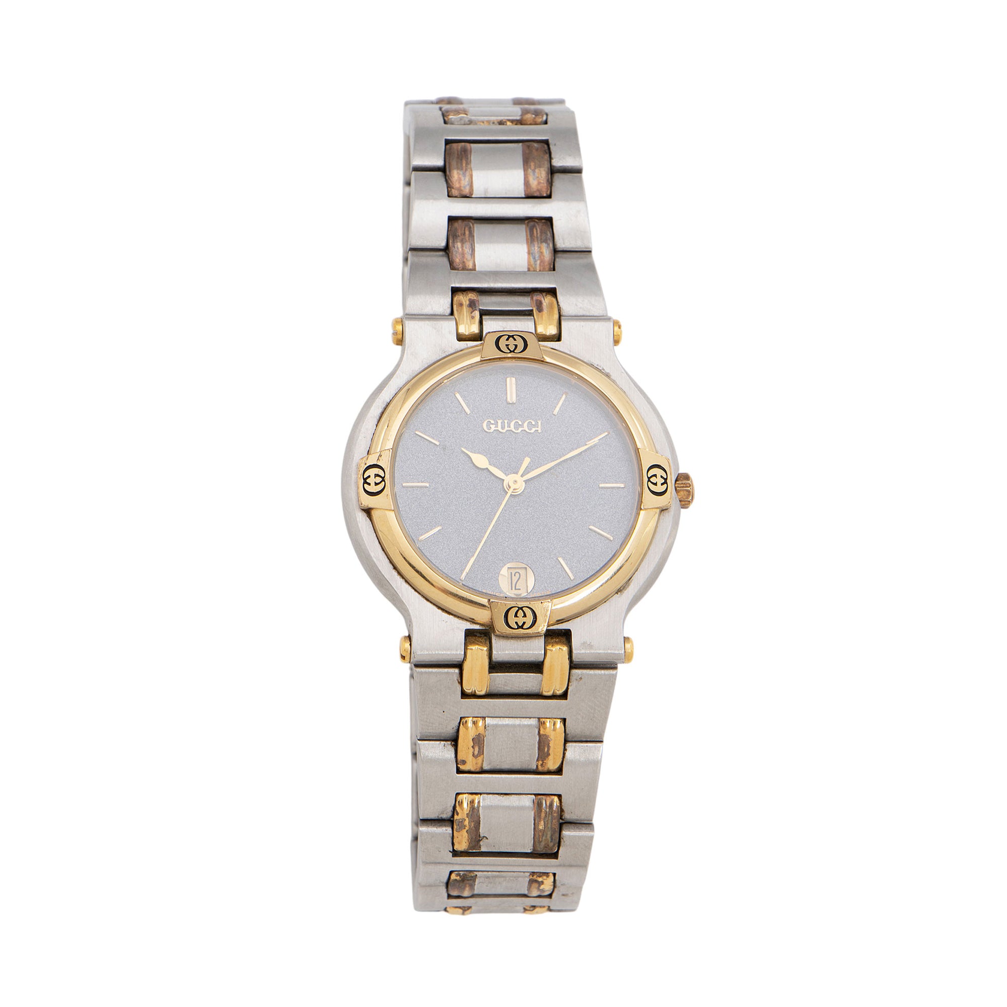 Gucci Vintage Stainless Steel 2 Tone 9000L Watch (SHF-OEjIDA)