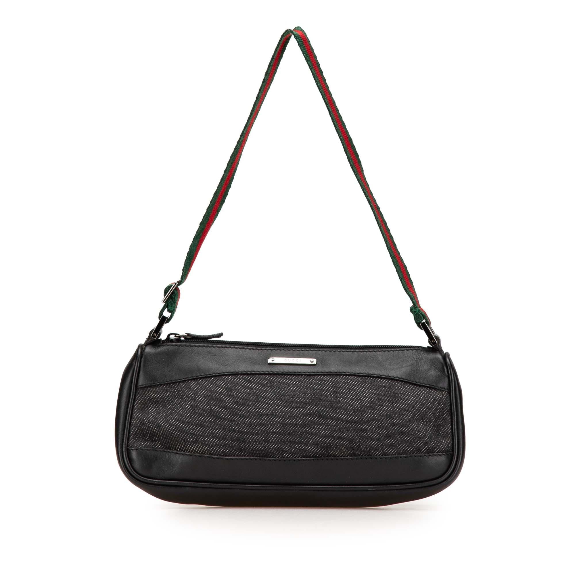 Gucci Web Denim Shoulder Bag