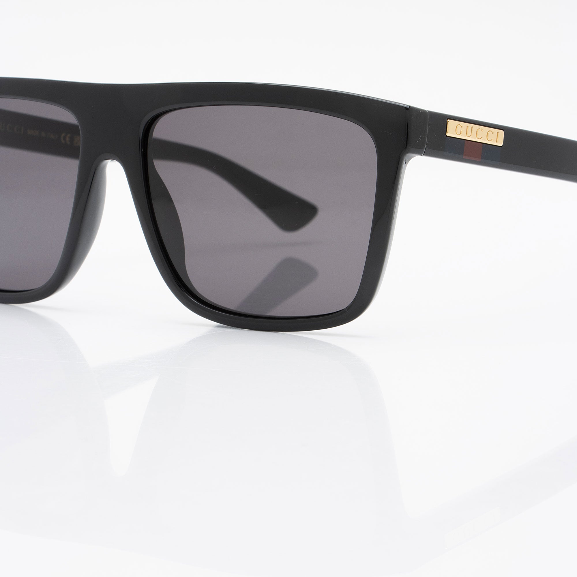 Gucci Web Logo Square Men's Sunglasses