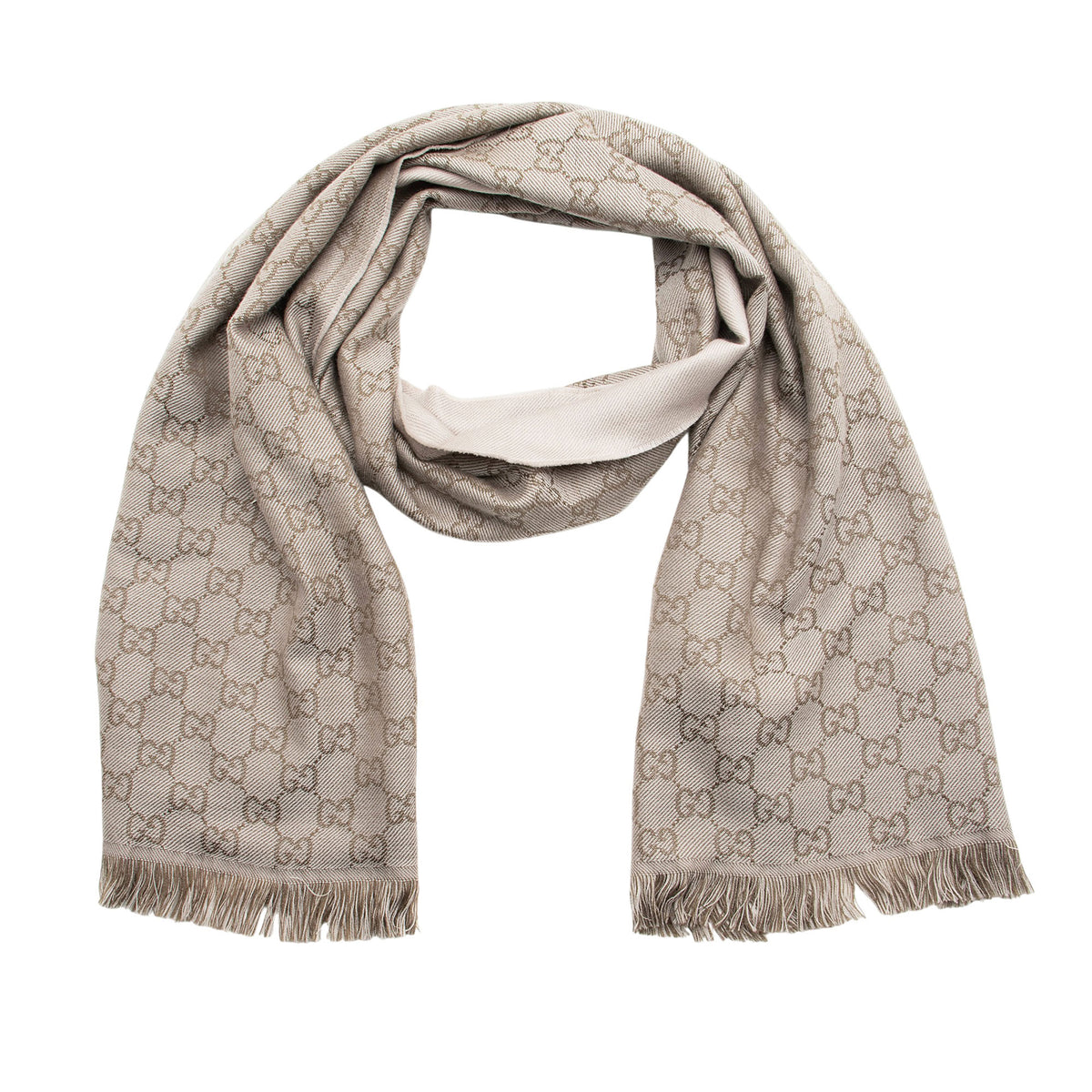 Gucci Wool GG Jacquard Scarf