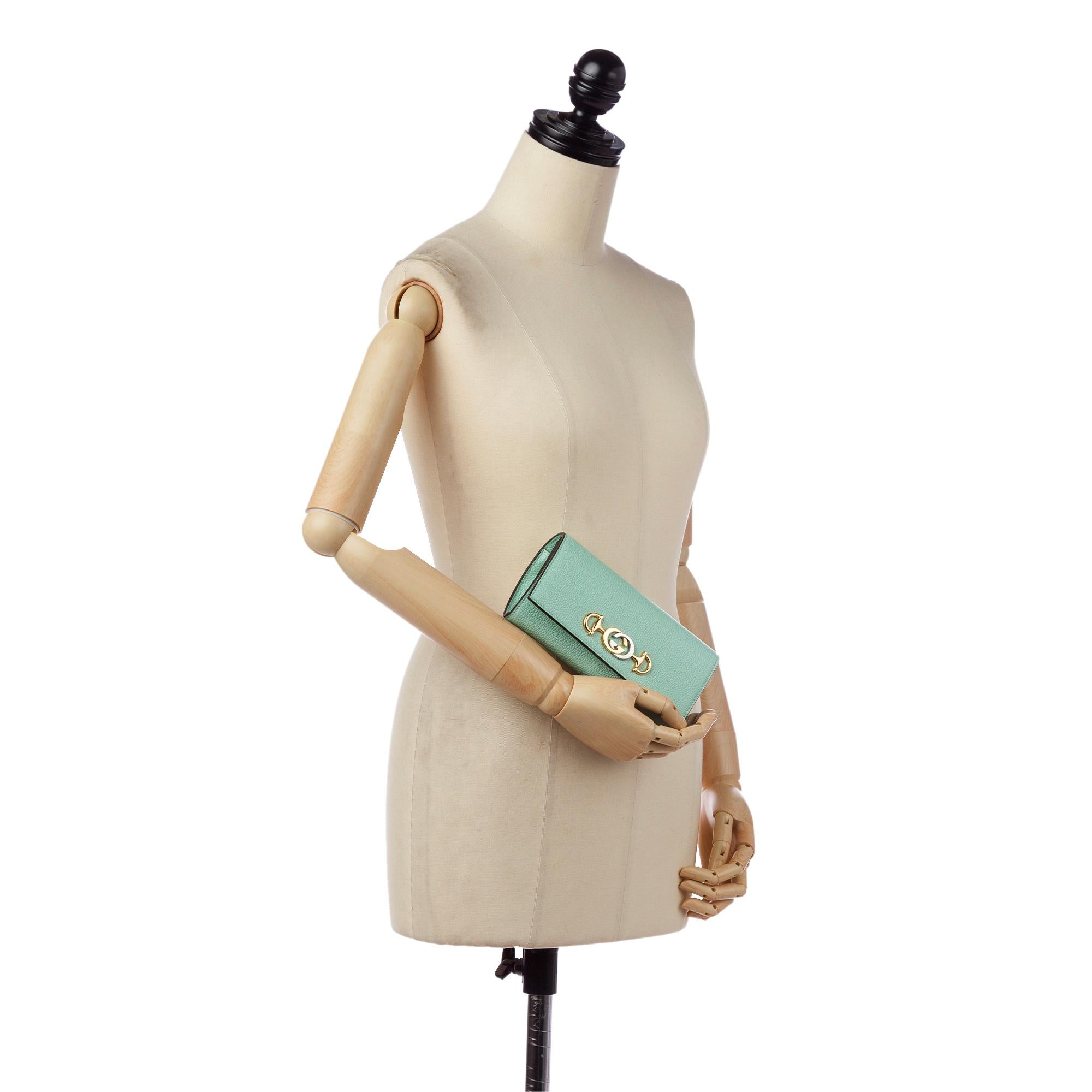 Gucci Zumi Leather Long Wallet (SHG-32599)