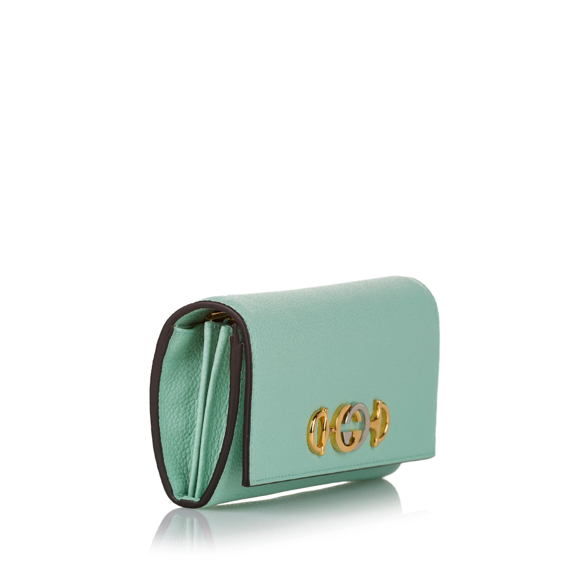 Gucci Zumi Leather Long Wallet (SHG-32599)