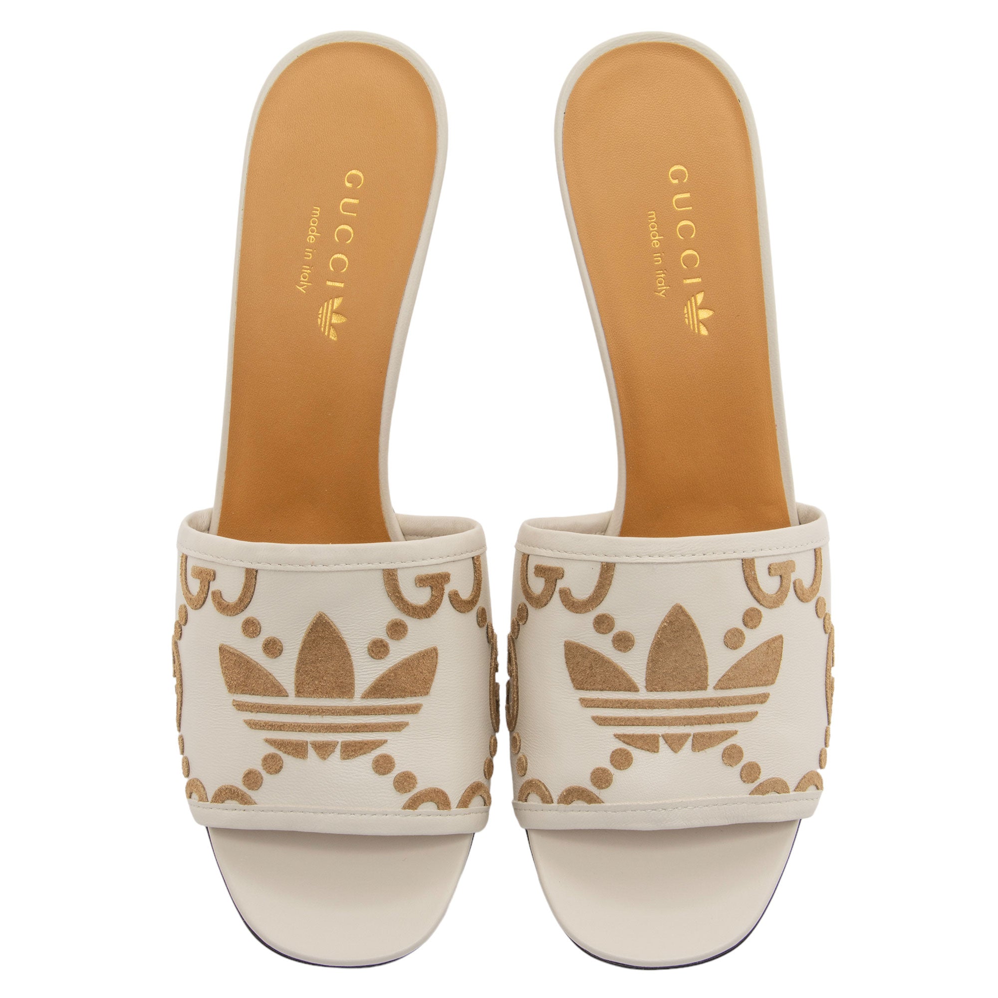 Gucci x Adidas Leather GG Slide Sandals - Size 8.5 / 38.5 (SHF-xLPX61)