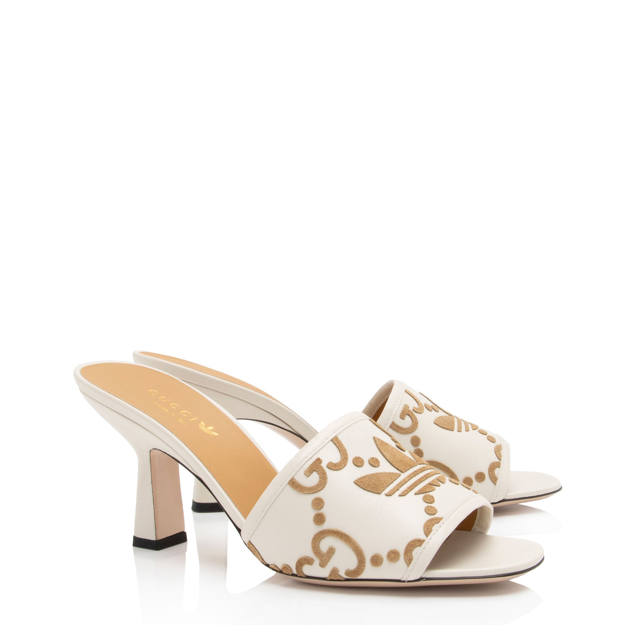 Gucci x Adidas Leather GG Slide Sandals - Size 8.5 / 38.5 (SHF-xLPX61)