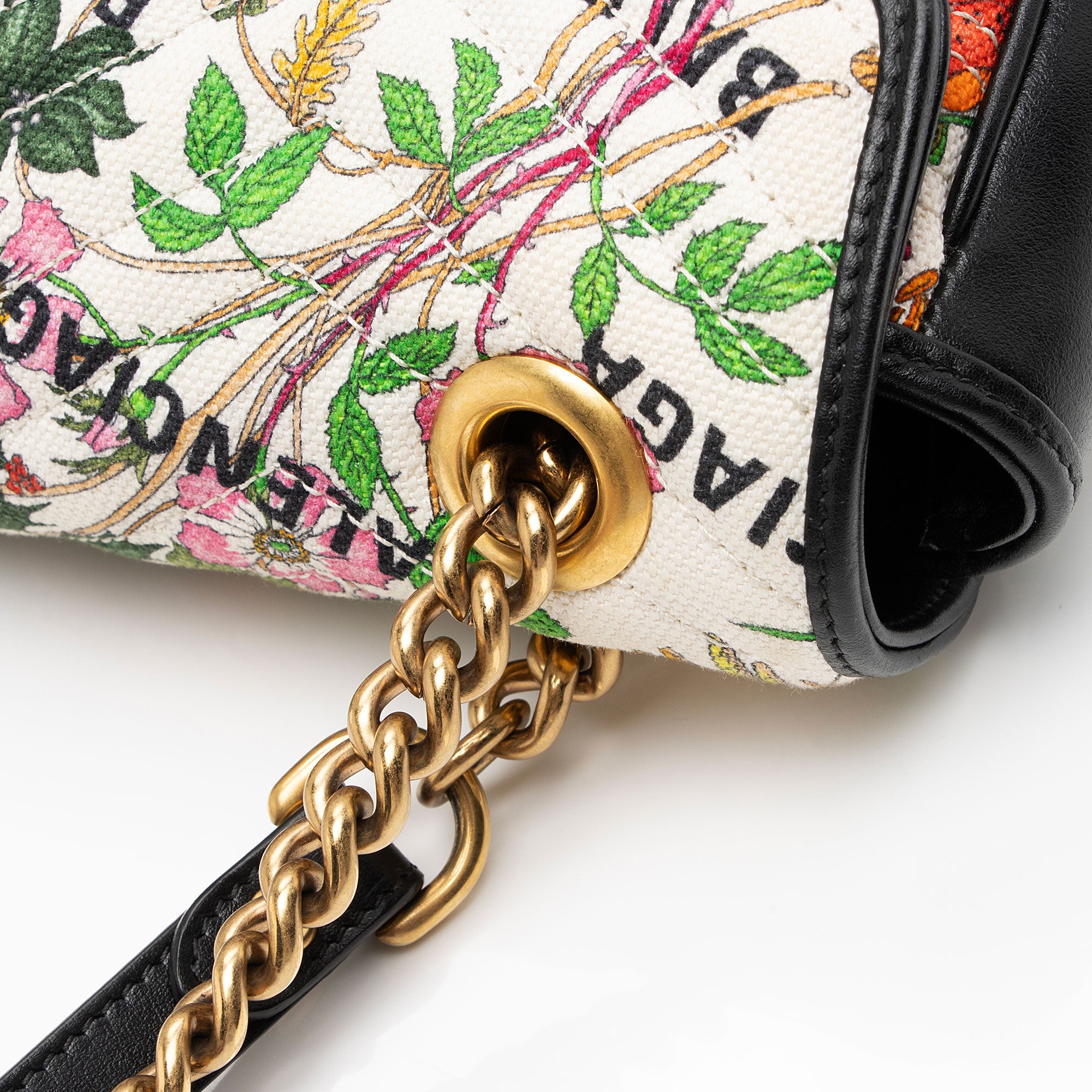 Gucci x Balenciaga Canvas Flora GG Marmont The Hacker Project Small Flap Shoulder Bag (SHF-nCZEe5)