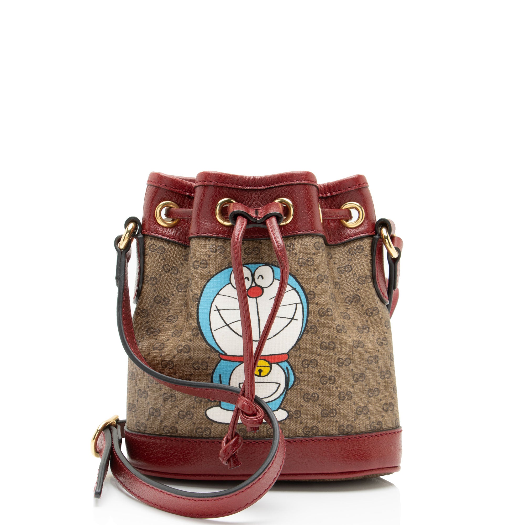 Gucci x Doraemon Micro GG Canvas Mini Bucket Bag