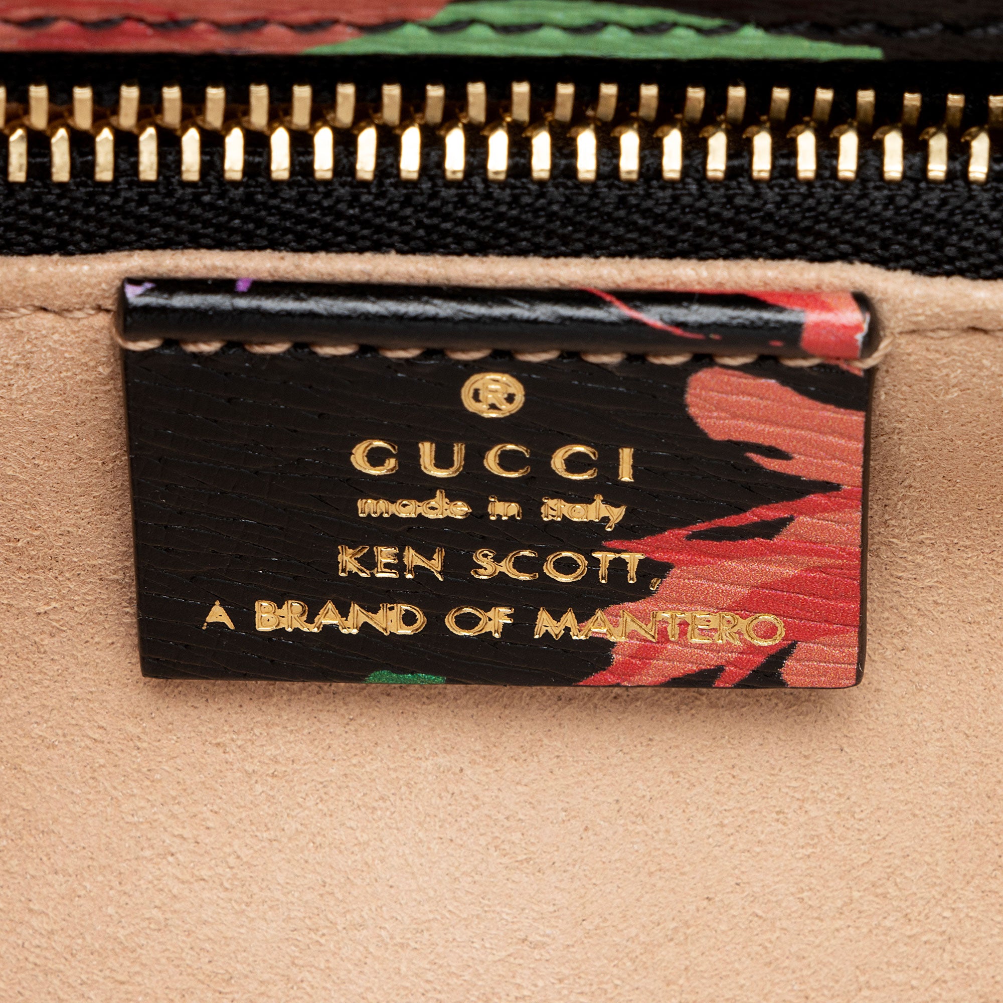Gucci x Ken Scott Leather Floral Horsebit 1955 Medium Shoulder Bag
