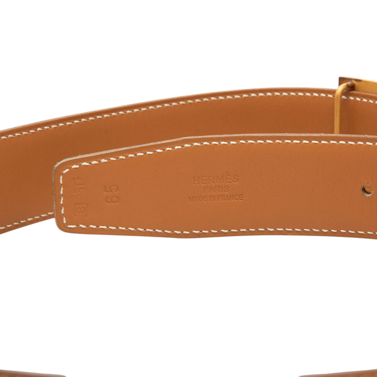 Hermes Box Calf Constance H Reversible Belt - 26 / 65