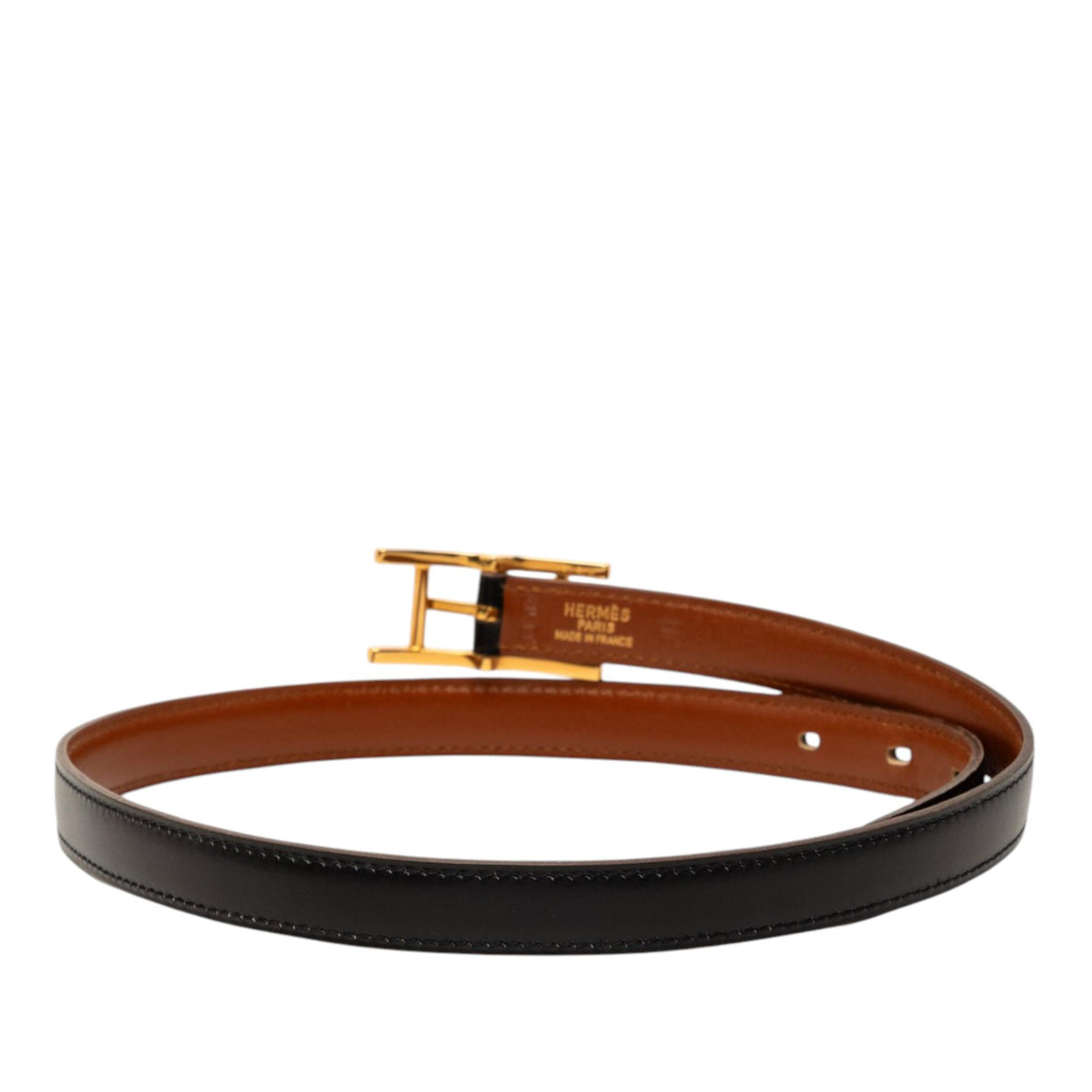 Hermes Box Calf Quentin Reversible Belt - 28 / 70