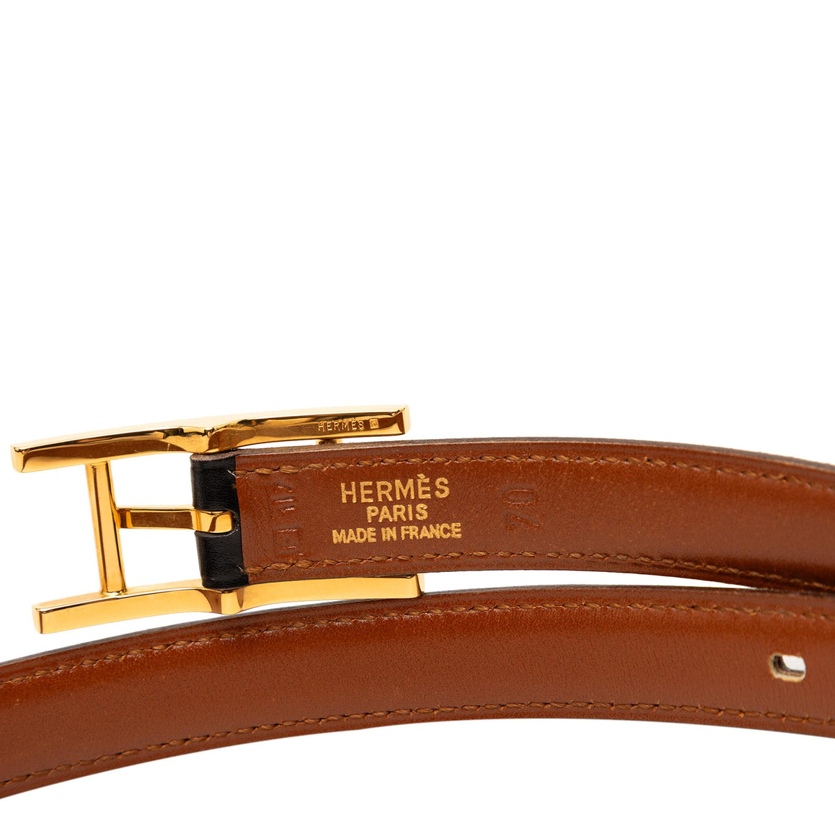 Hermes Box Calf Quentin Reversible Belt - 28 / 70