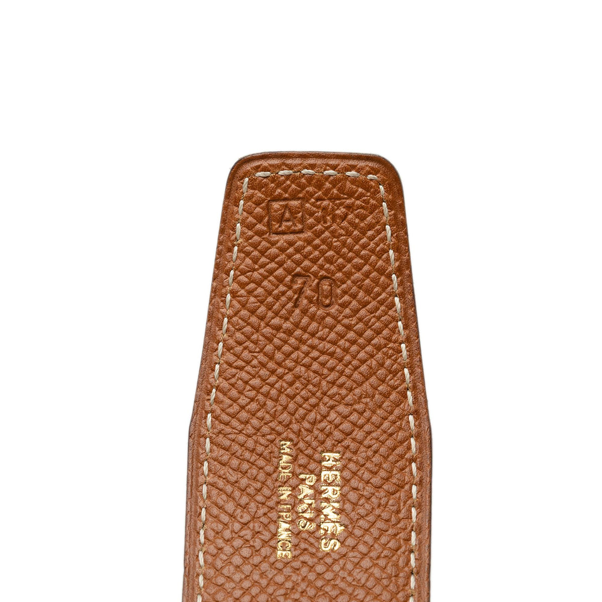 Hermes Box Calf and Courchevel Constance H Reversible Belt - 28 / 70