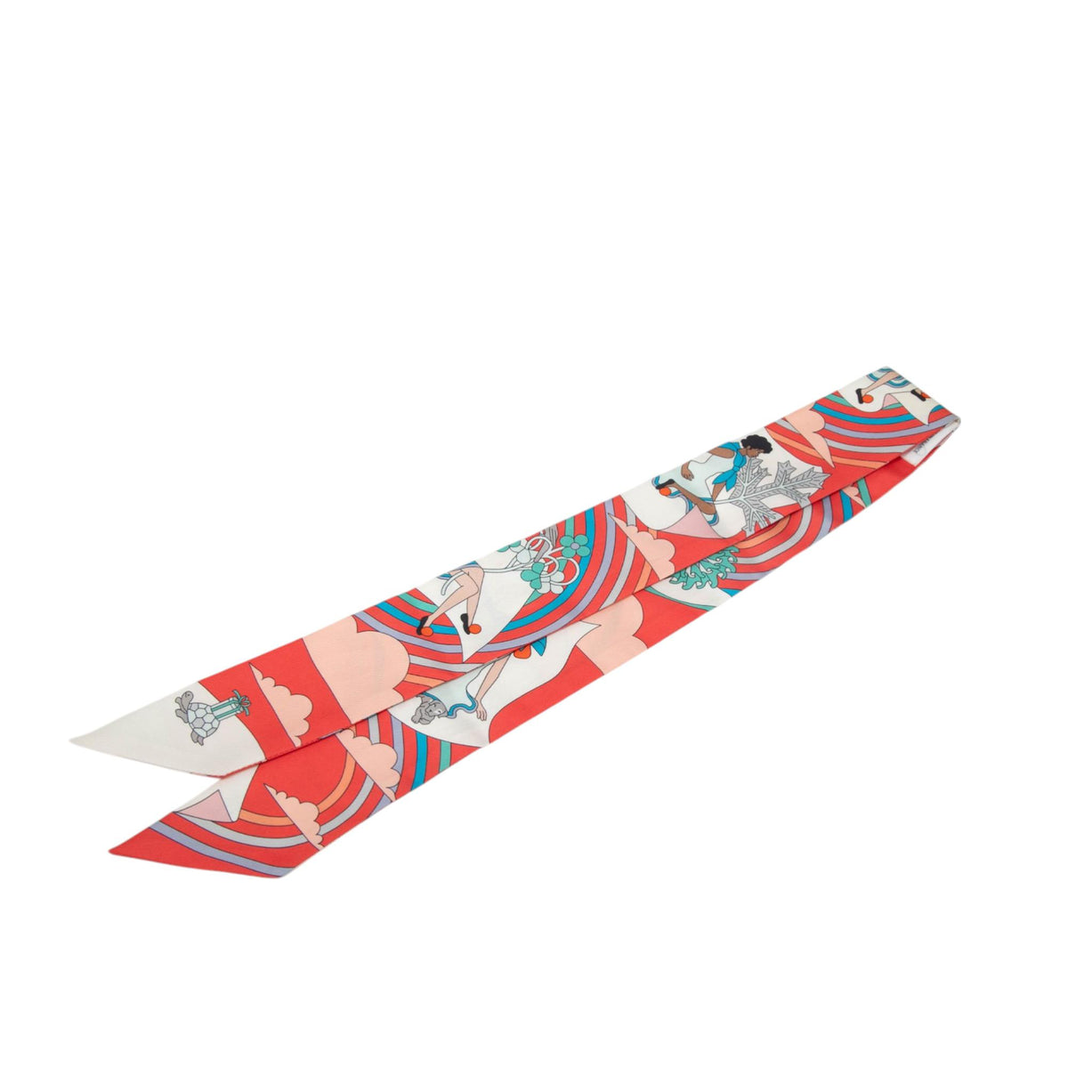 Hermes Carres Volants Silk Twilly Scarf