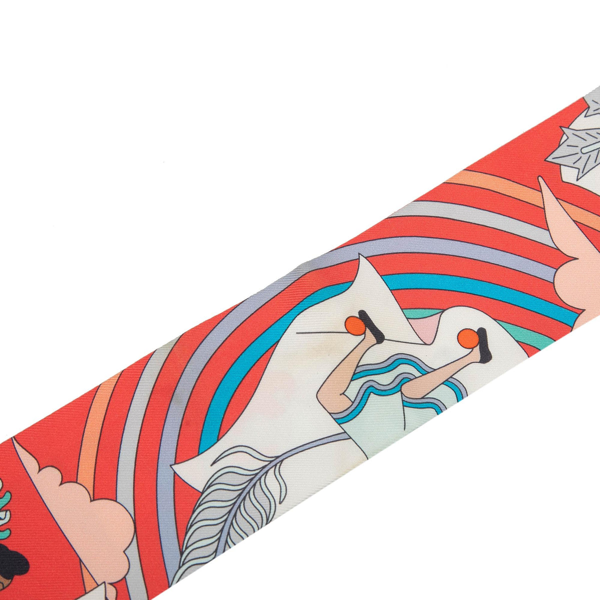 Hermes Carres Volants Silk Twilly Scarf