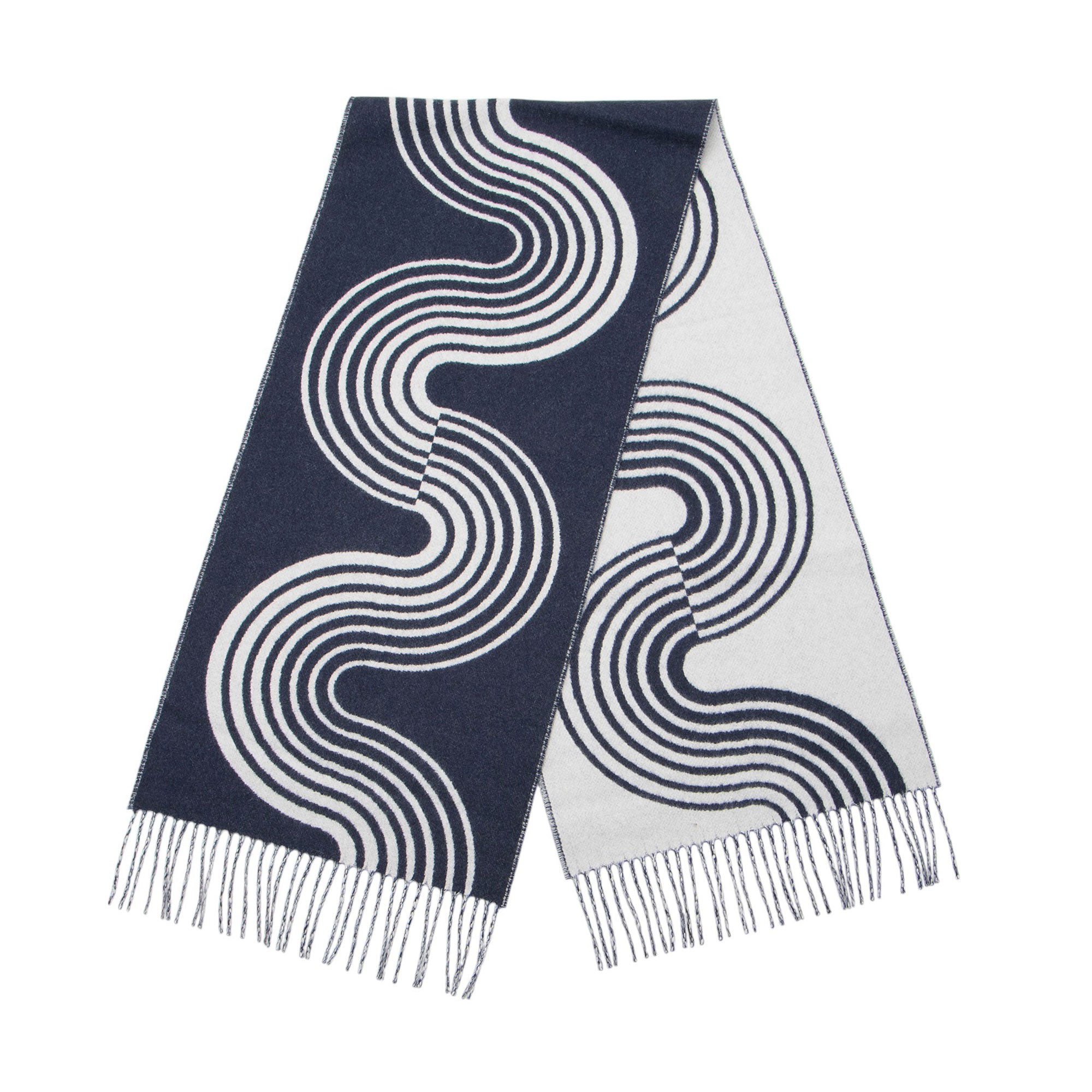 Hermes Cashmere Casaque Vague 140cm Muffler (SHF-JvEdGU)