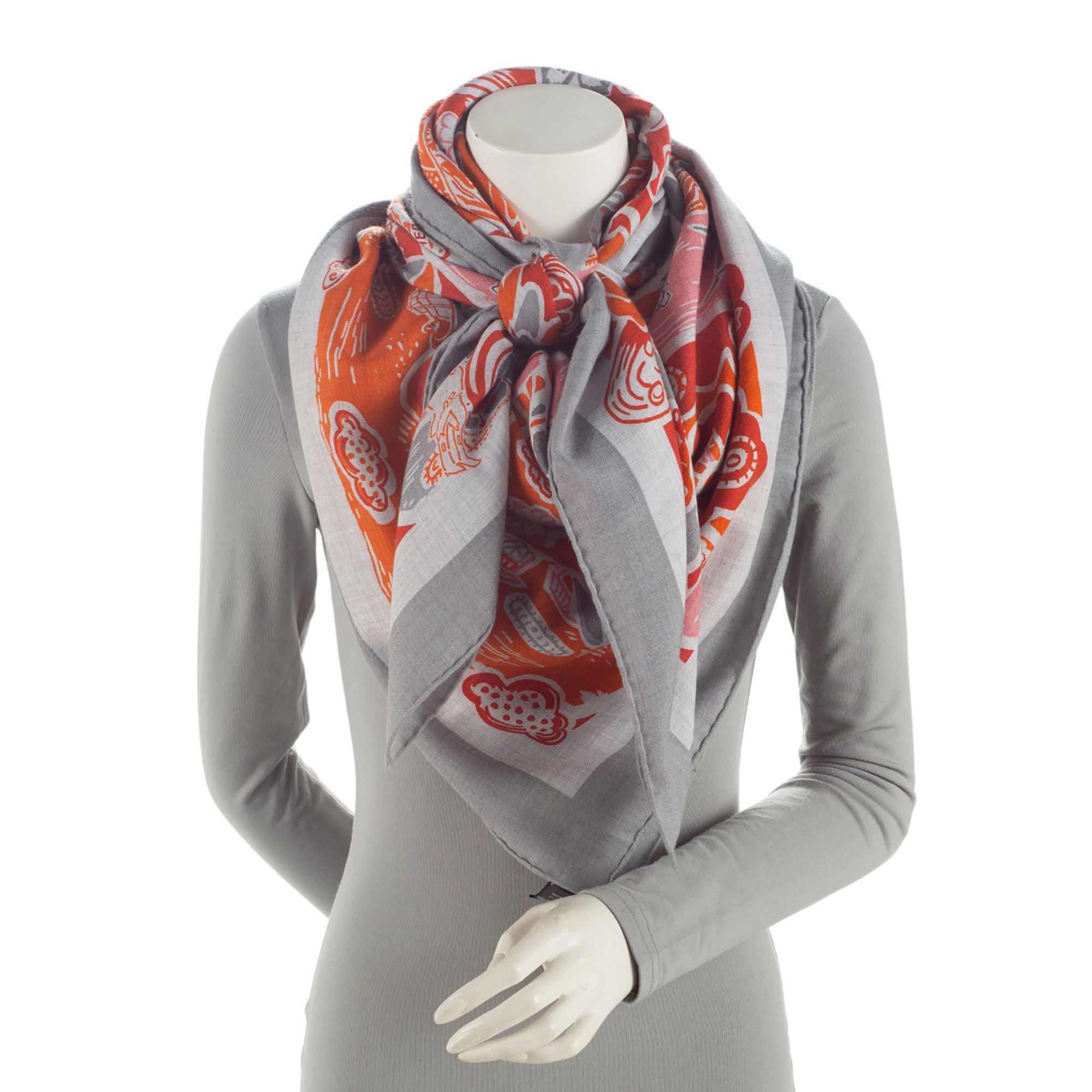 Hermes Cashmere Silk Bingata 140cm Shawl (SHF-UMVLkU)