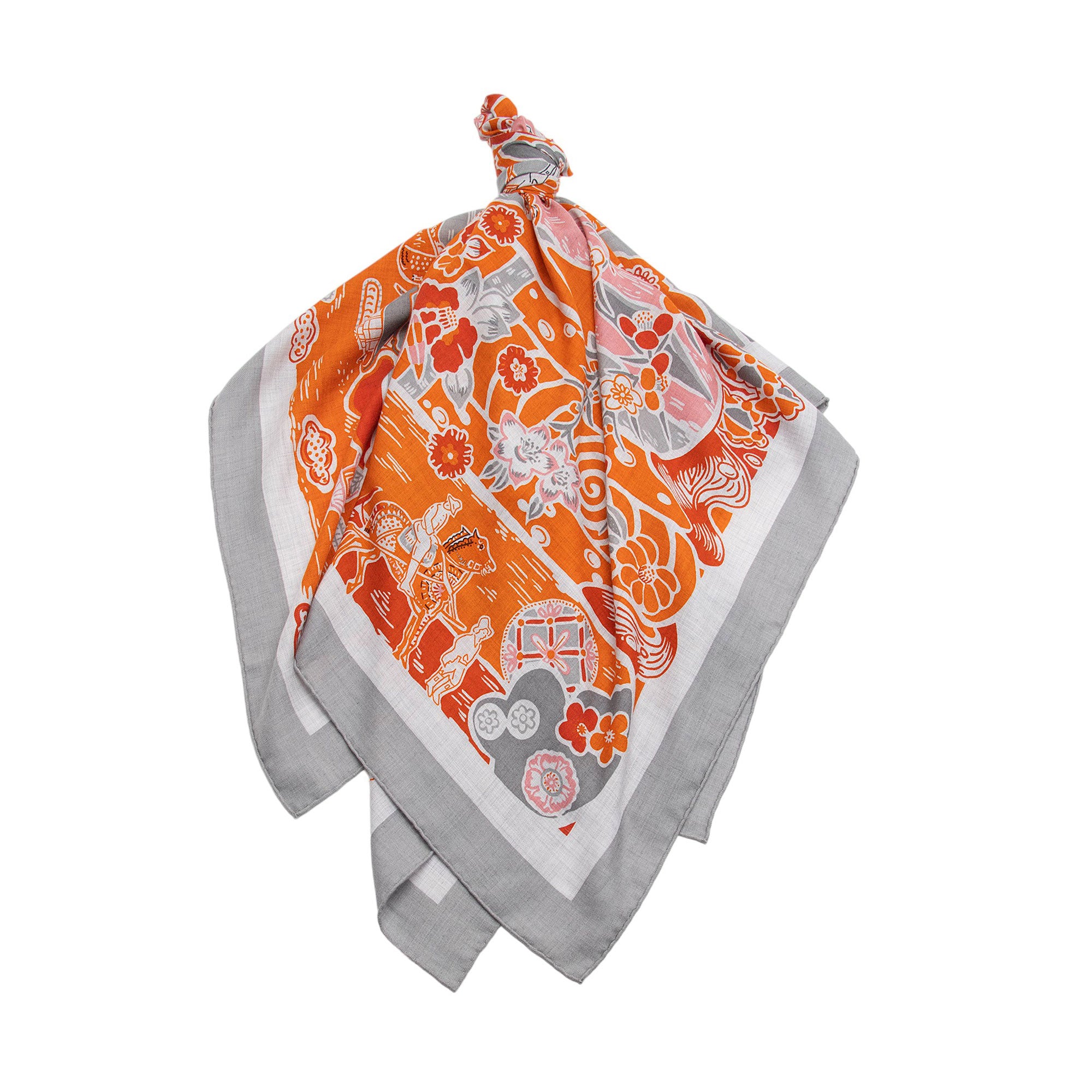 Hermes Cashmere Silk Bingata 140cm Shawl (SHF-UMVLkU)