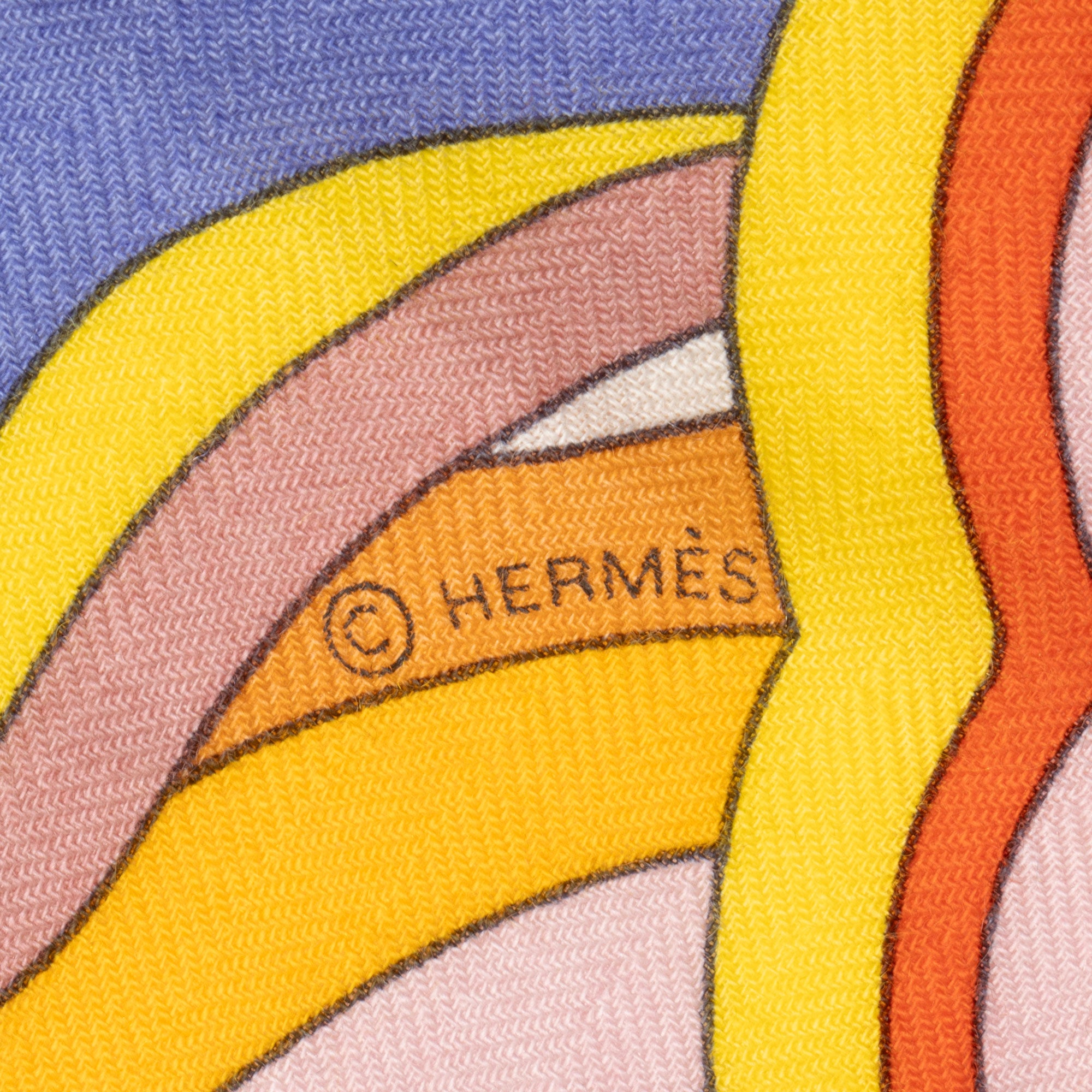 Hermes Cashmere Silk Faubourg Rainbow 140cm Shawl