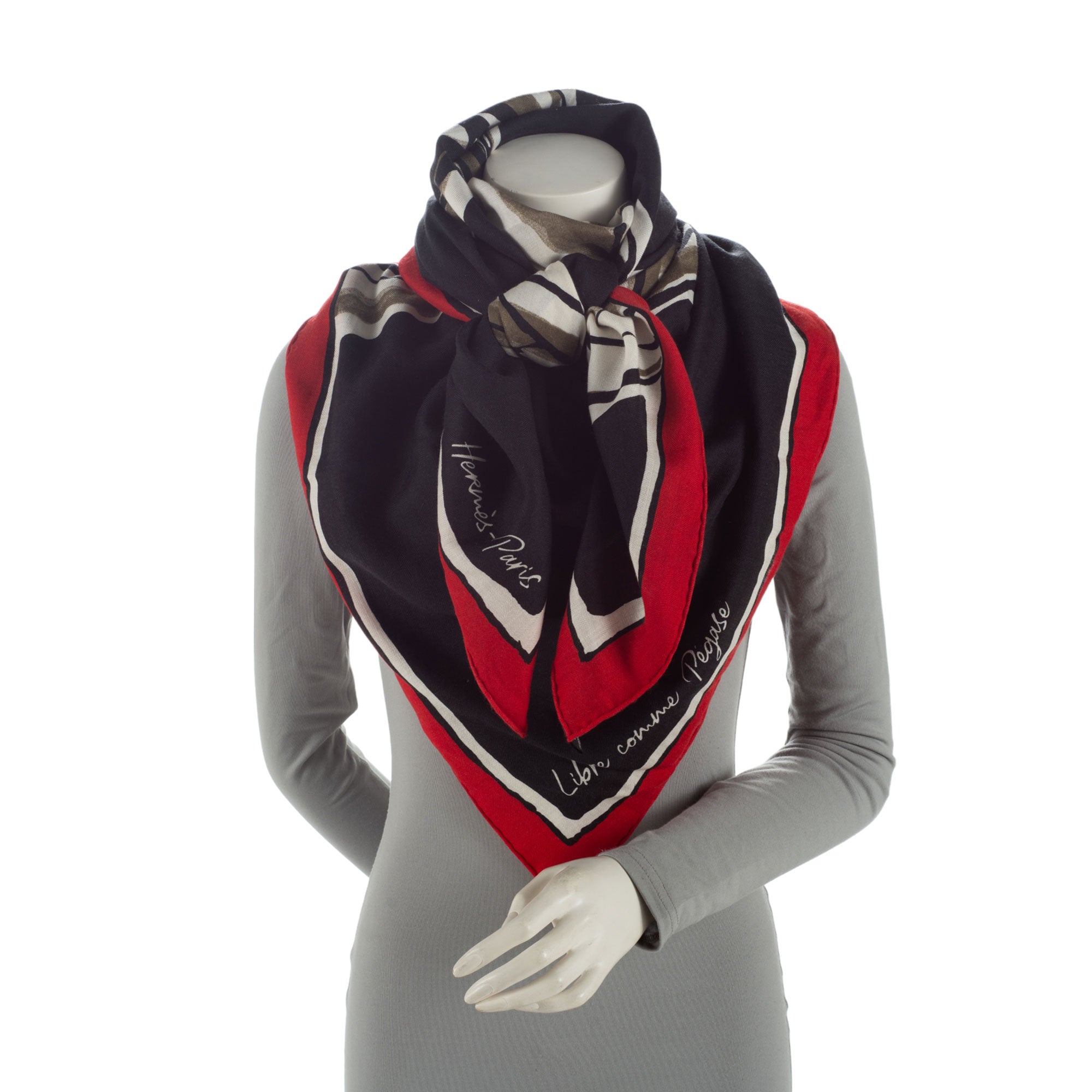 Hermes Cashmere Silk Libre Comme Pegasus 140cm Shawl (SHF-VtEHH9)