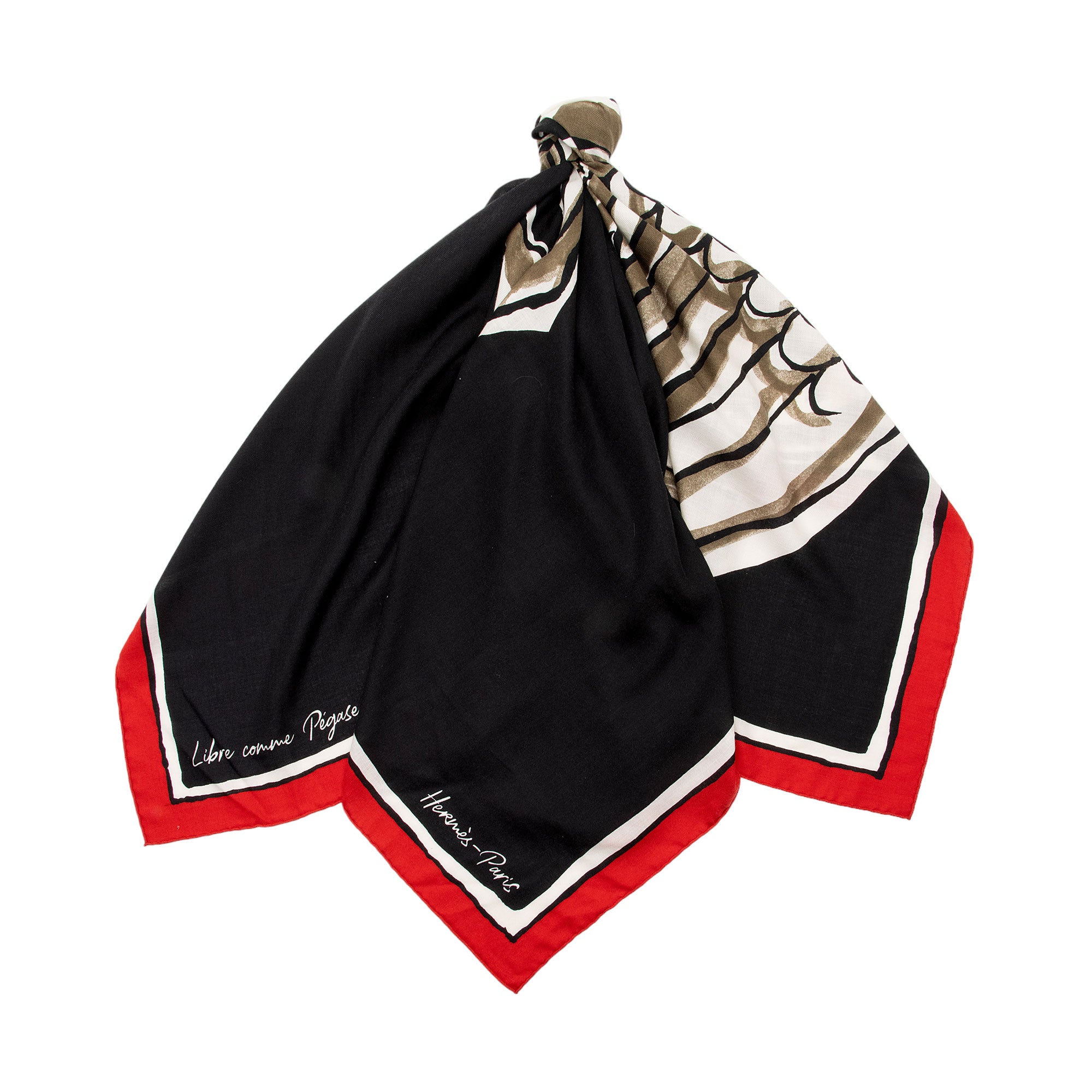 Hermes Cashmere Silk Libre Comme Pegasus 140cm Shawl (SHF-VtEHH9)