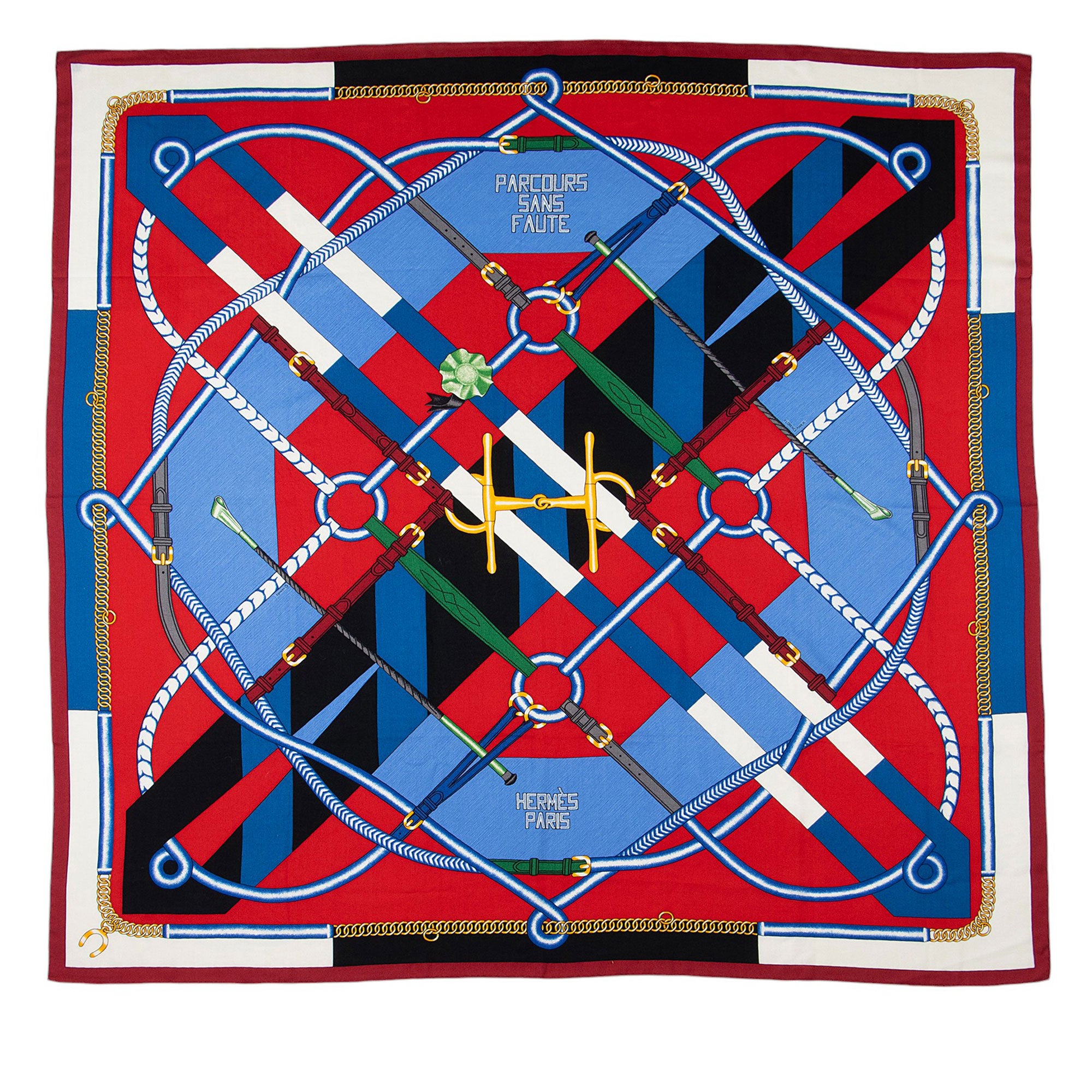 Hermes Cashmere Silk Parcours Sans Faute 140cm Shawl (SHF-omLvSR)