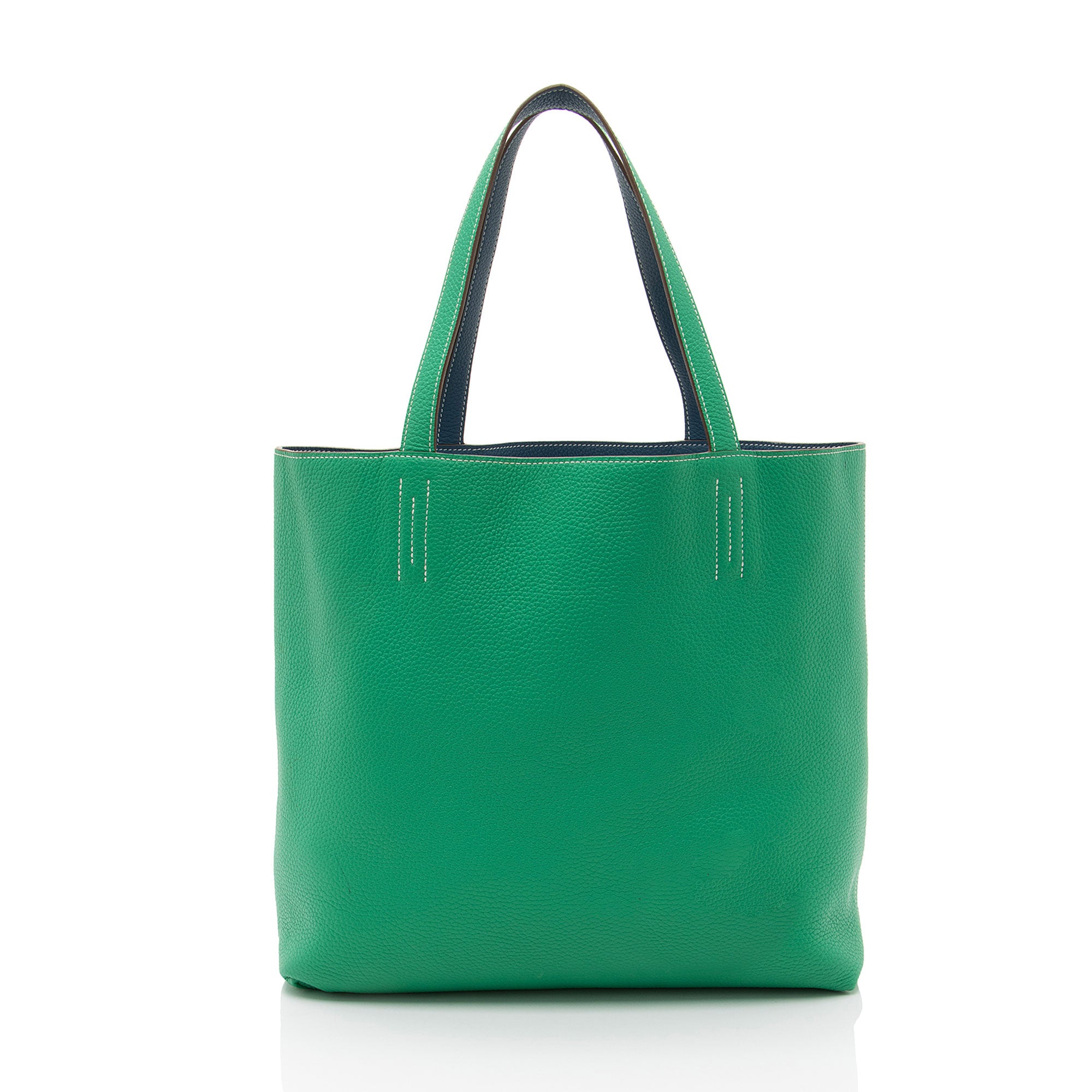 Hermes Clemence Leather Double Sens 45 Tote