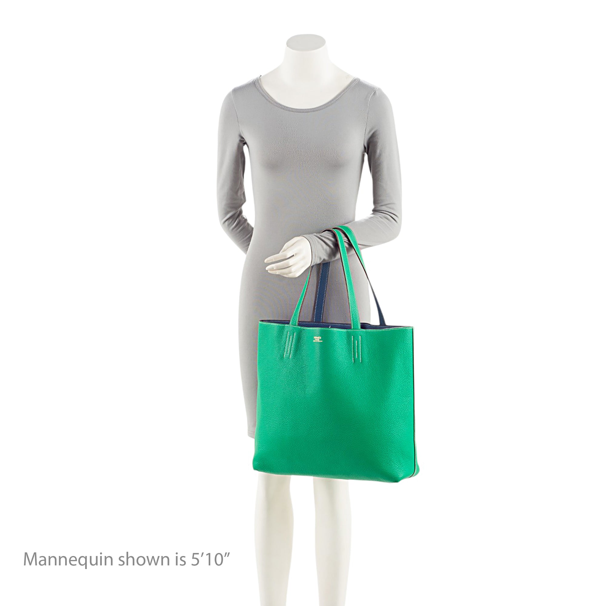 Hermes Clemence Leather Double Sens 45 Tote