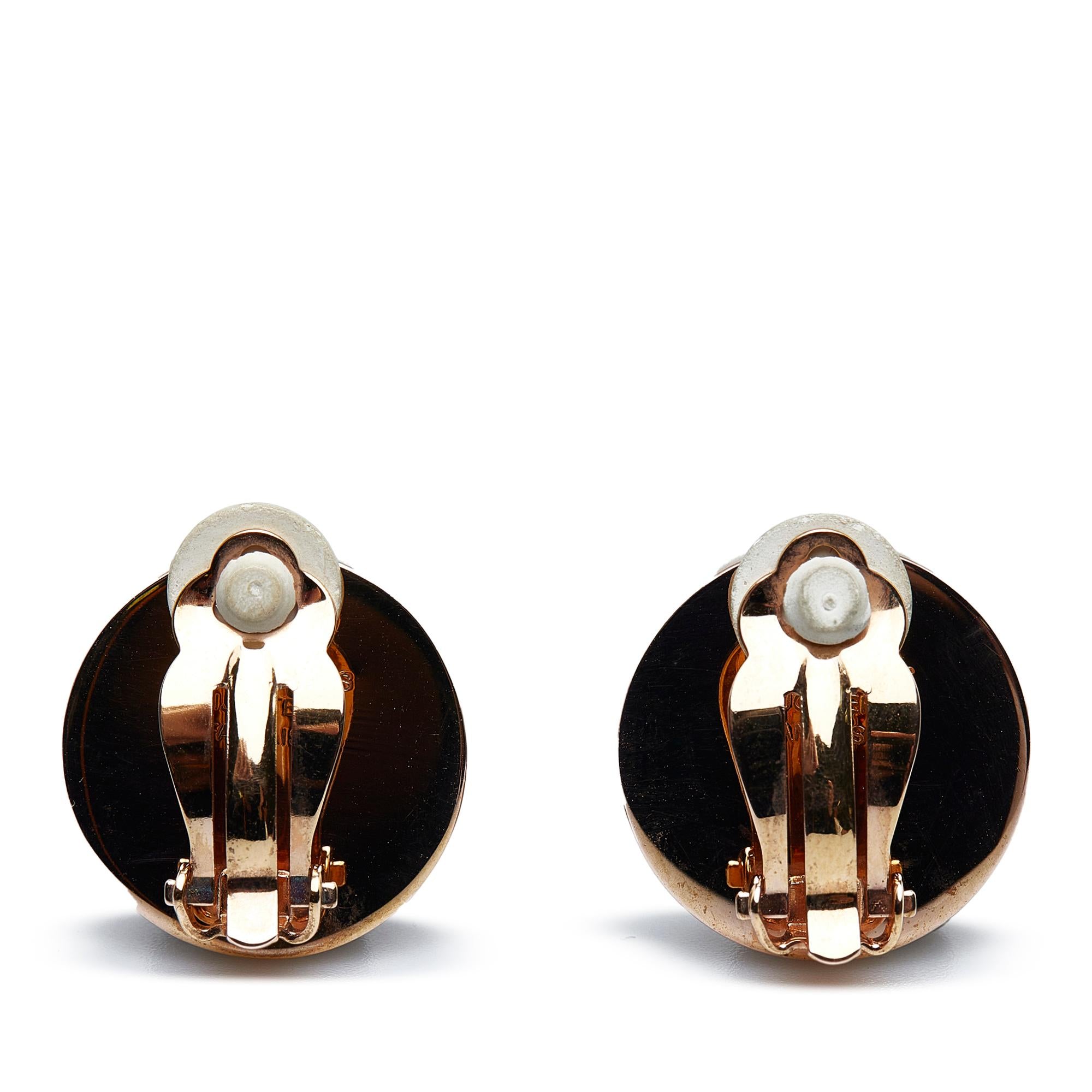 Hermes Corozo Horse Clip On Earrings (SHG-No1N8M)